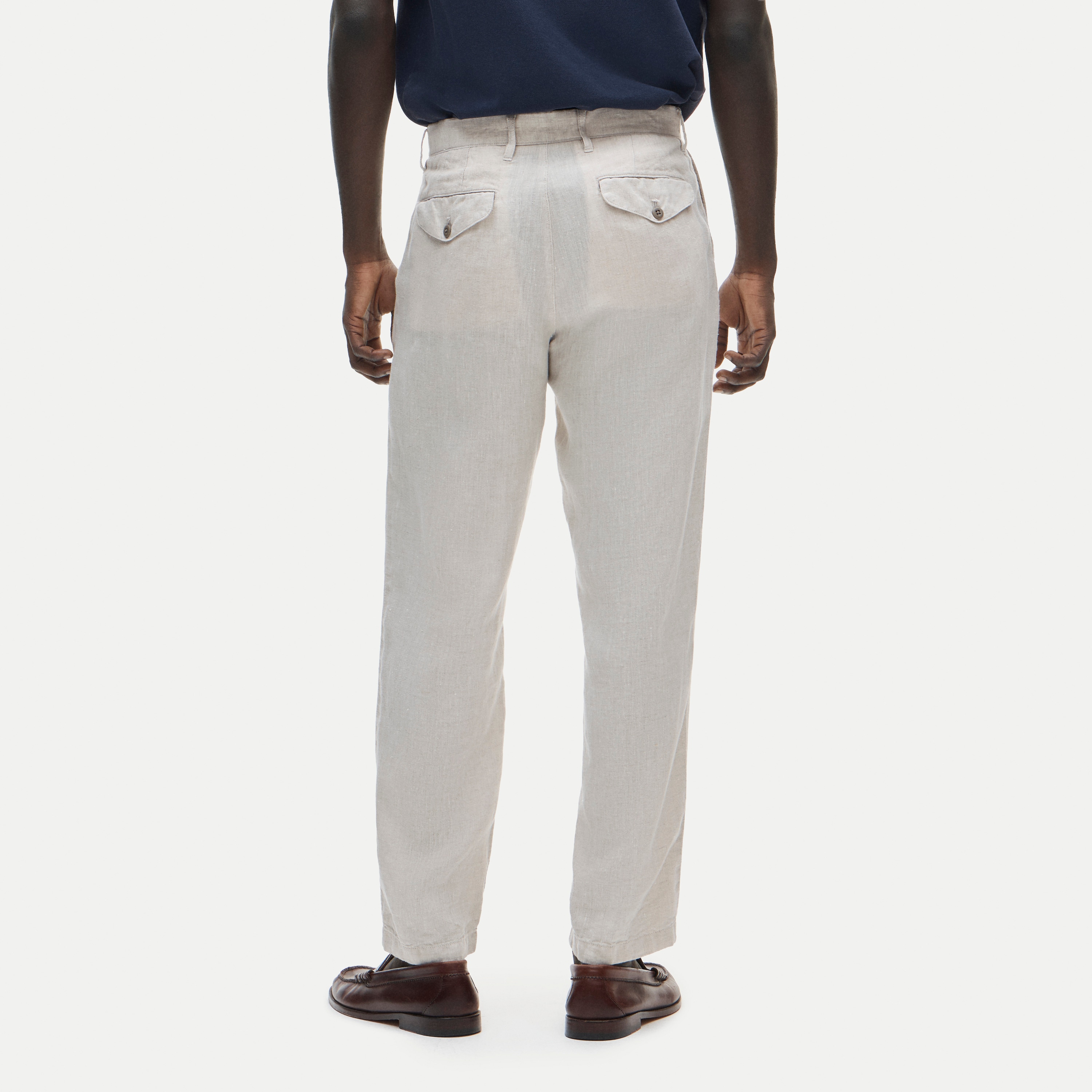 Classic-fit linen trouser