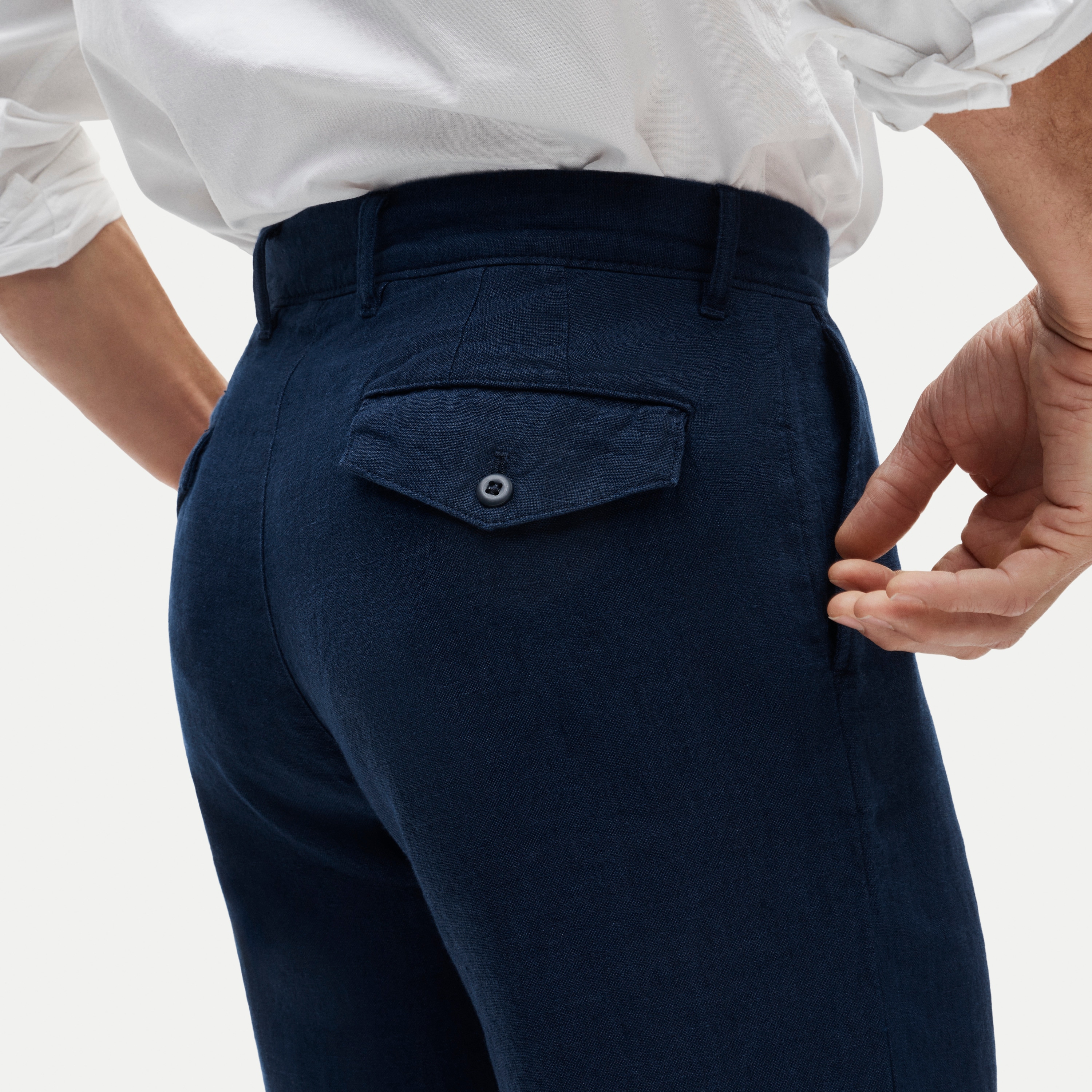 Classic-fit linen trouser