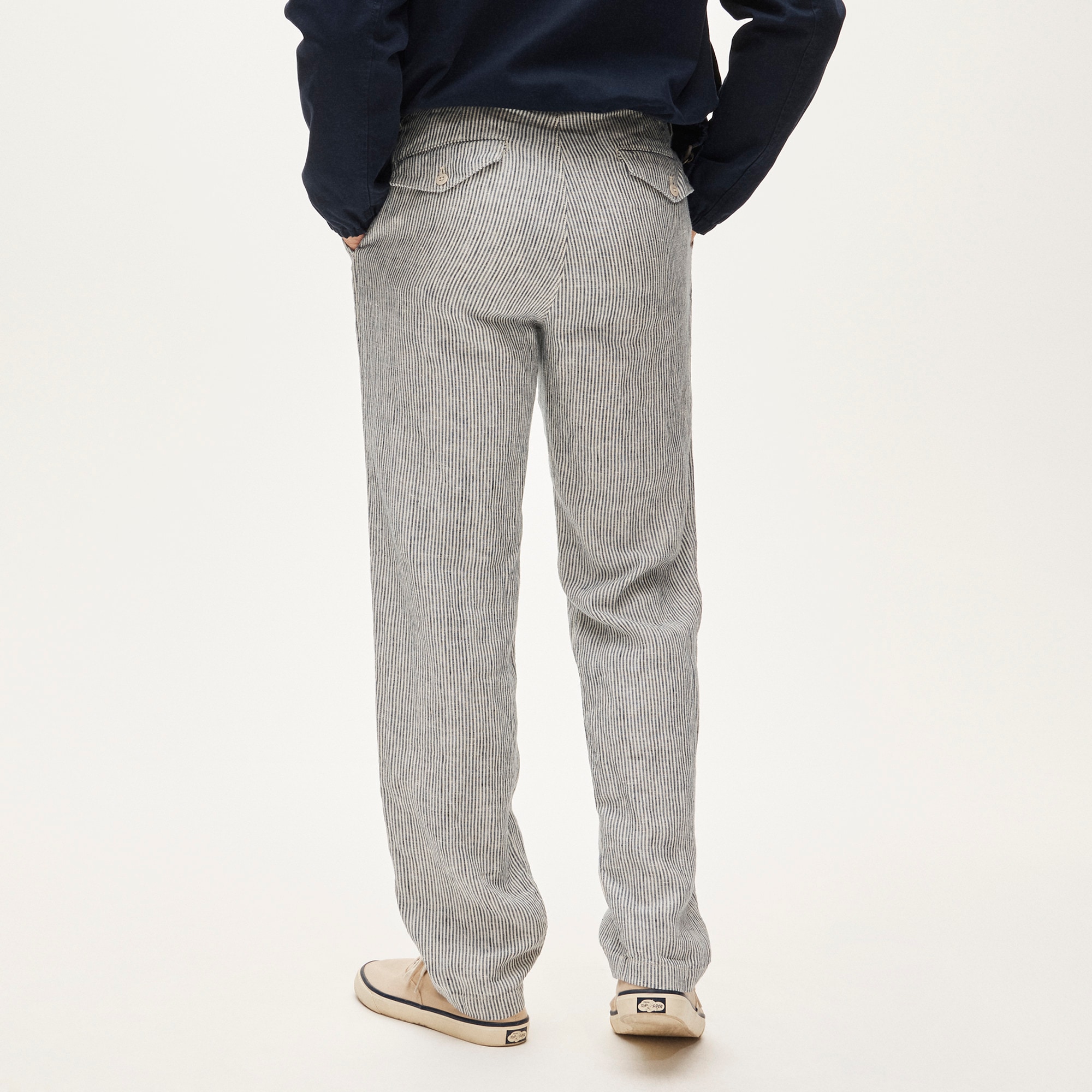 Classic-fit linen trouser