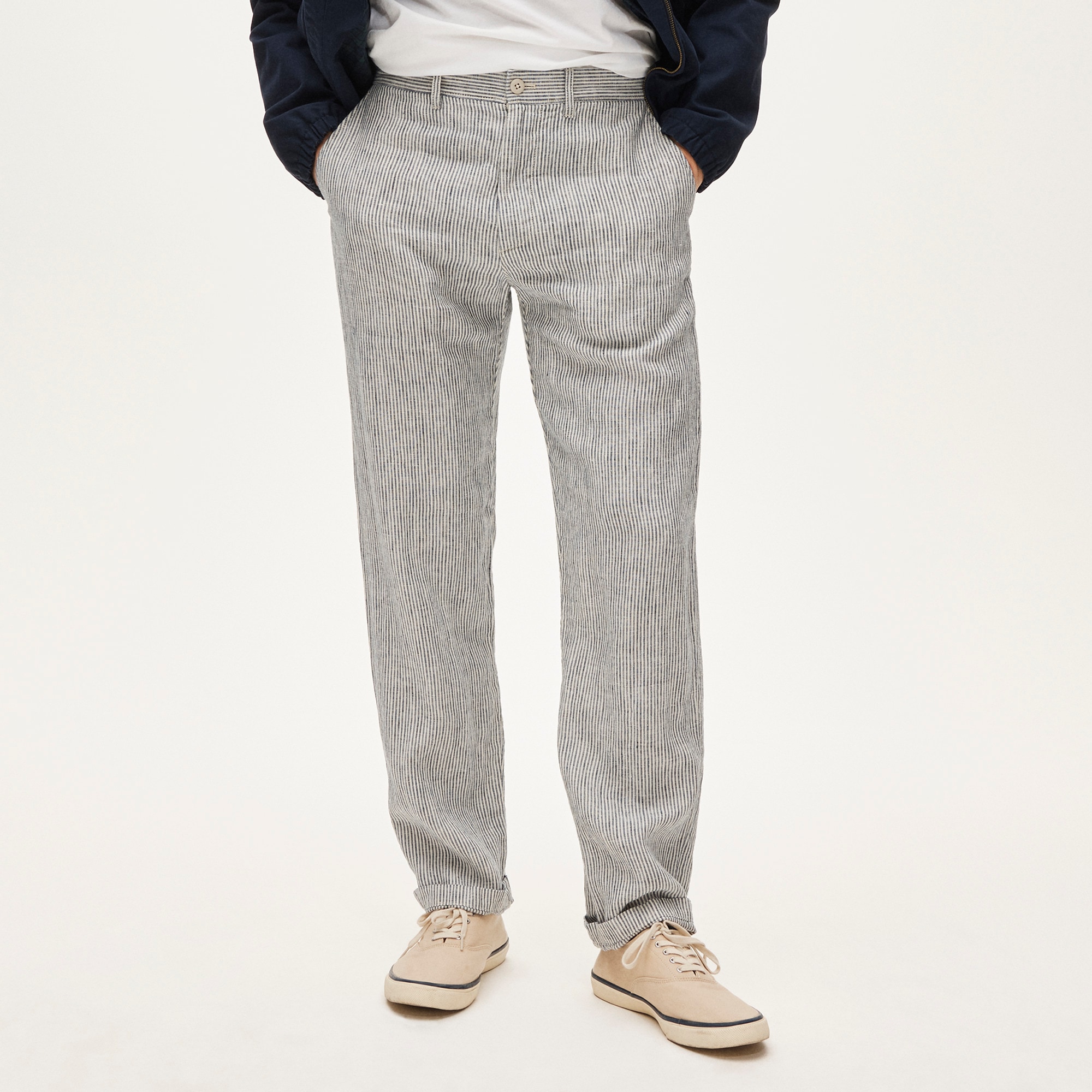 Classic-fit linen trouser