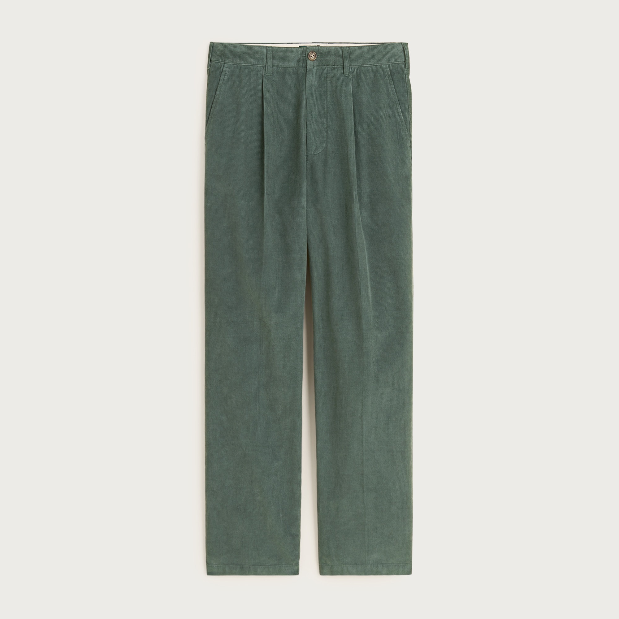  Classic-fit pleated 14-wale corduroy trouser