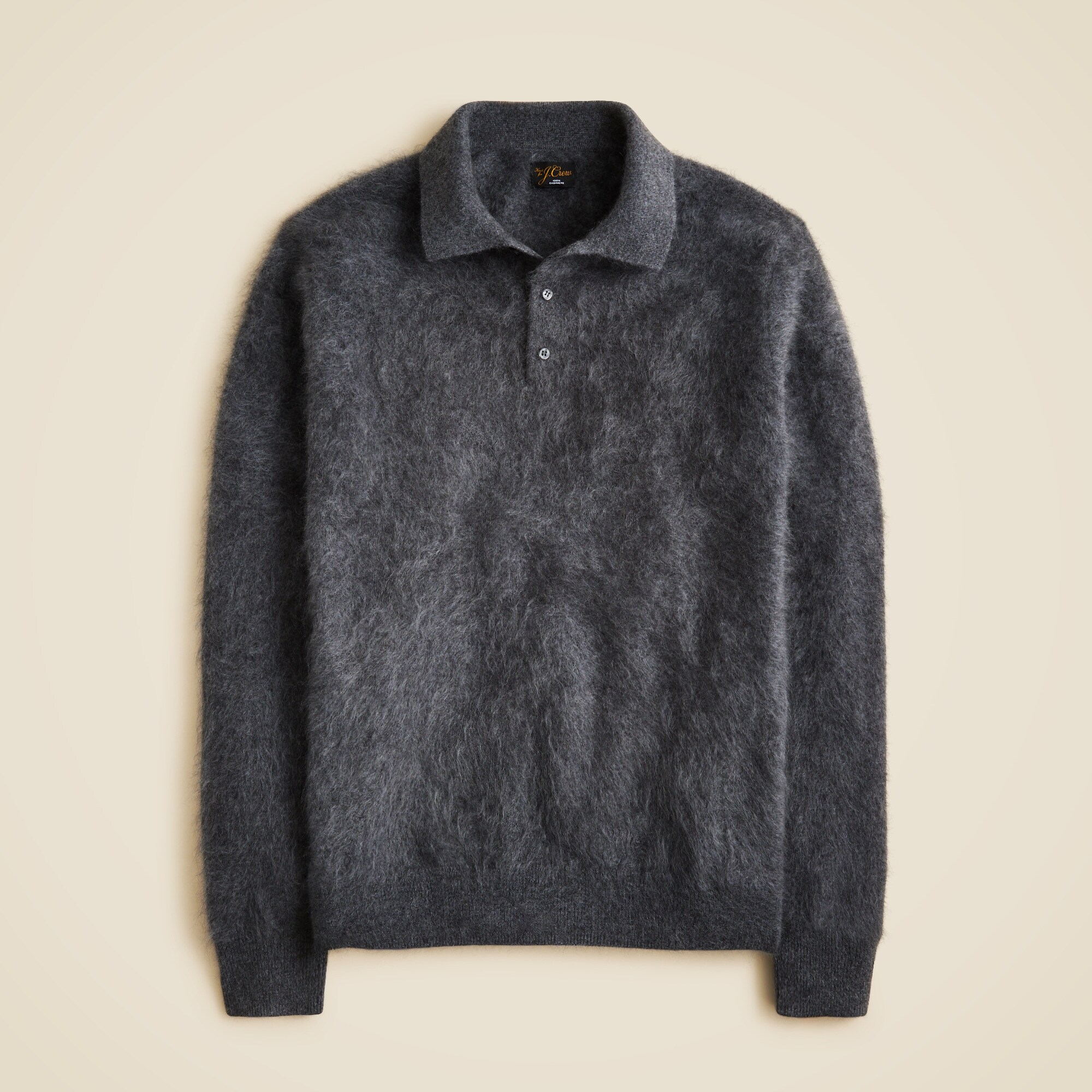  Brushed cashmere sweater-polo