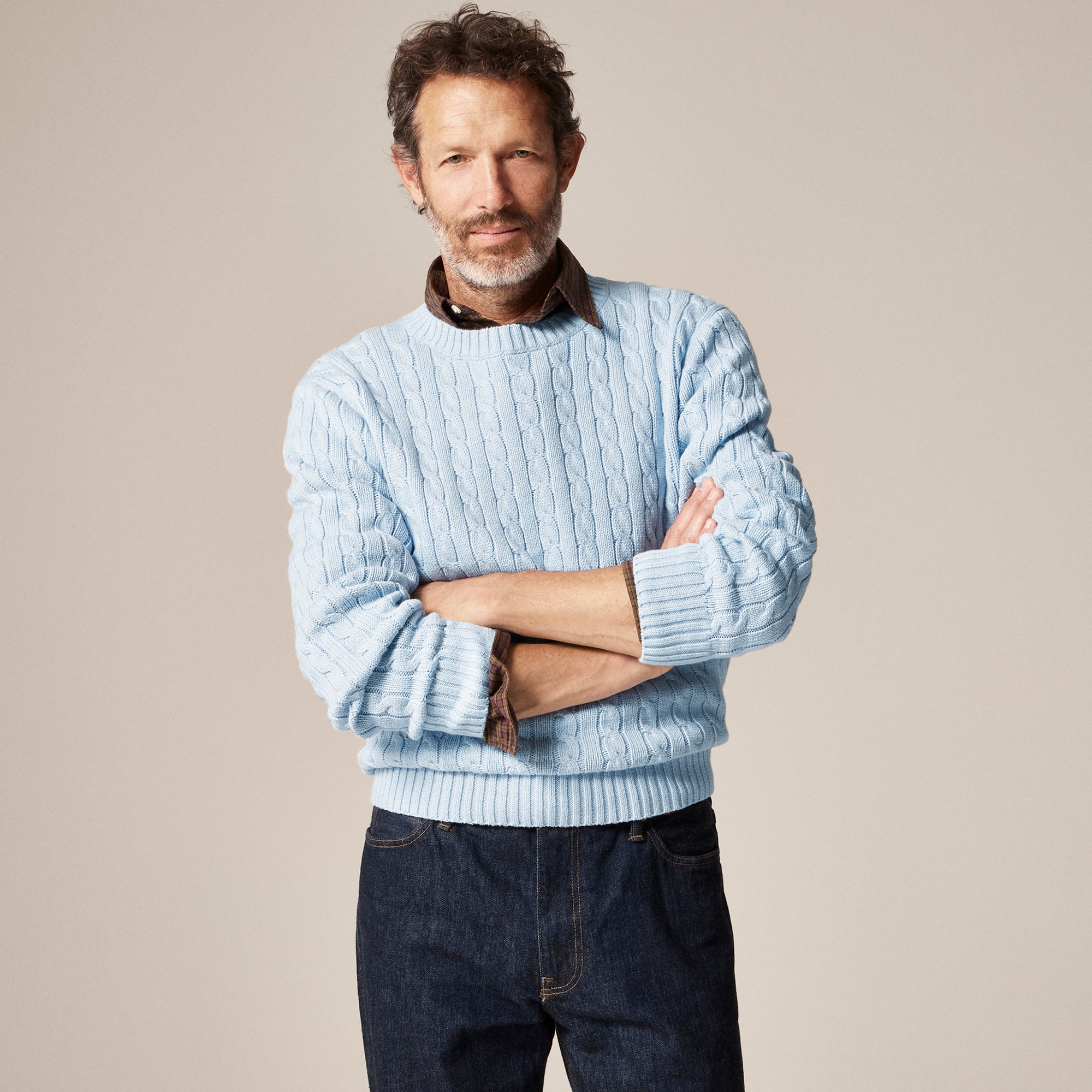 Heritage cotton cable-knit sweater