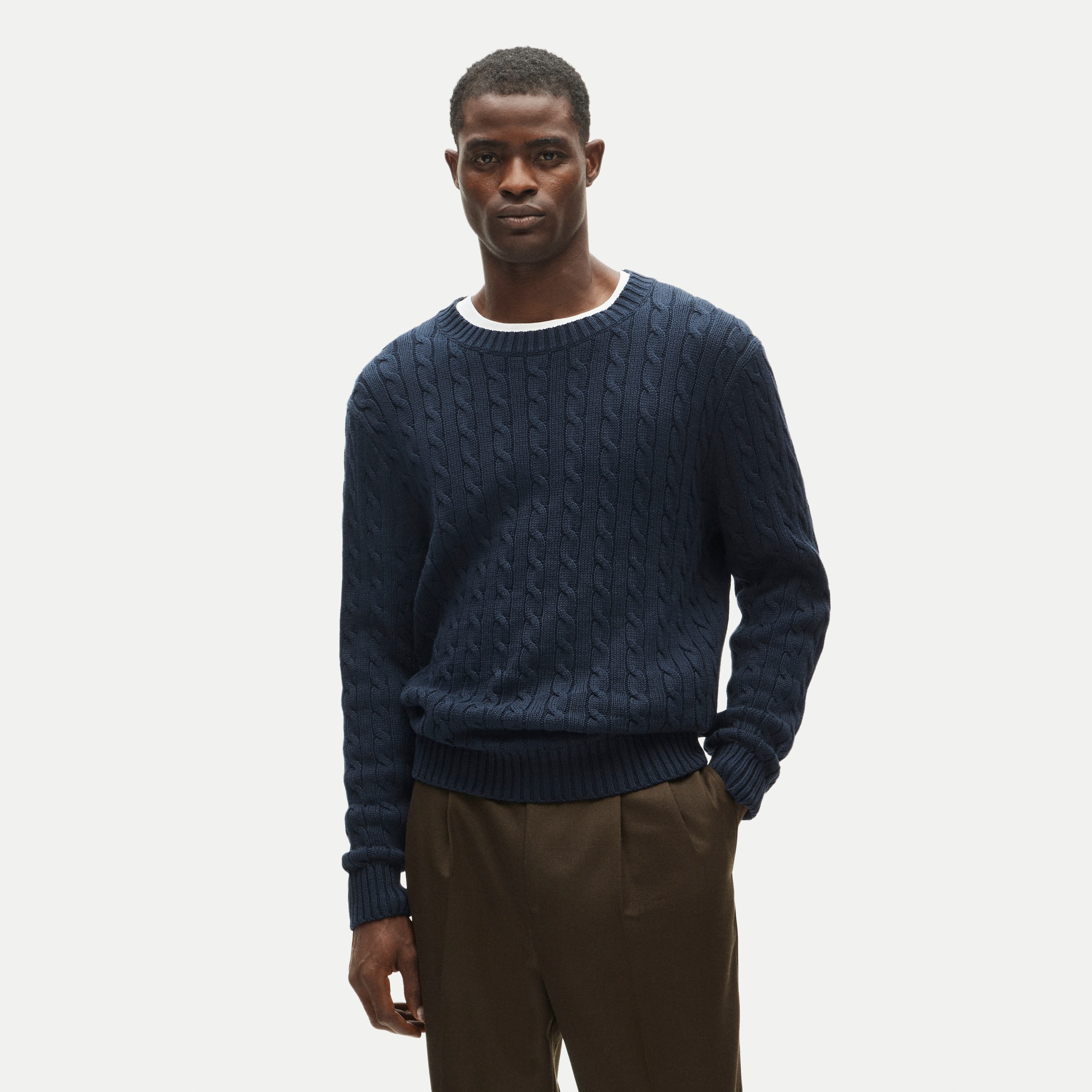 Heritage Cotton Cable-knit Sweater For Men | J.Crew