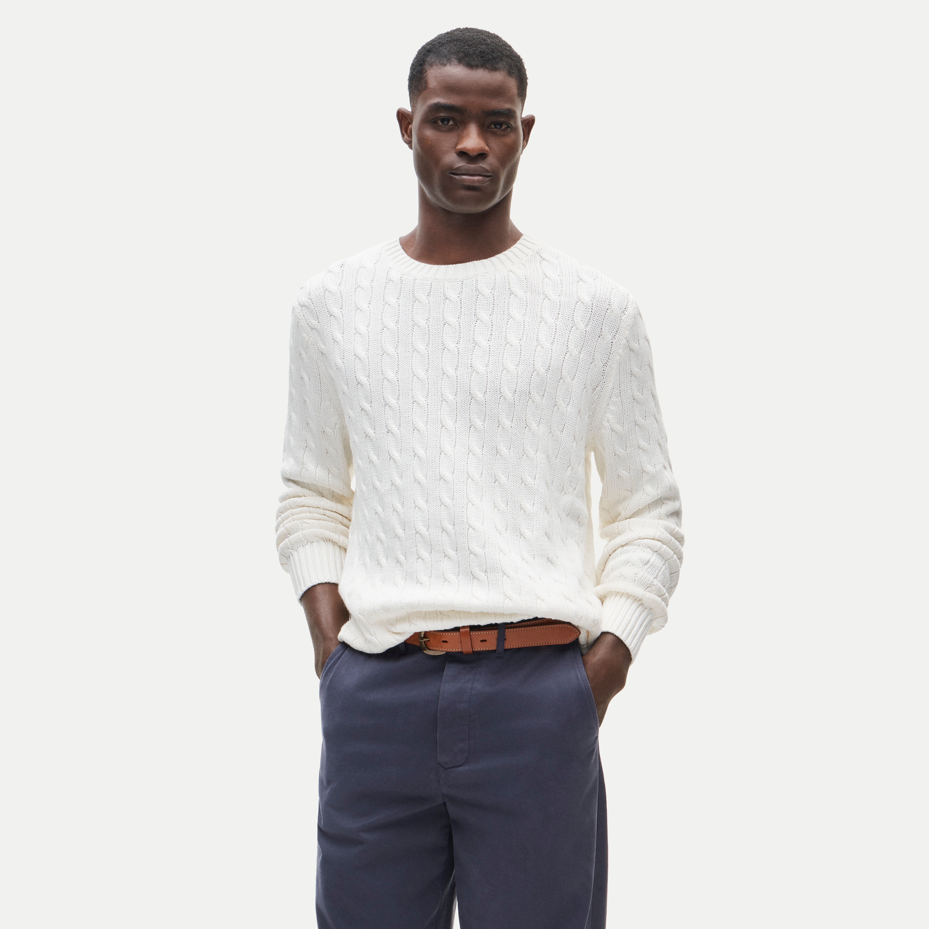 Heritage cotton cable-knit sweater