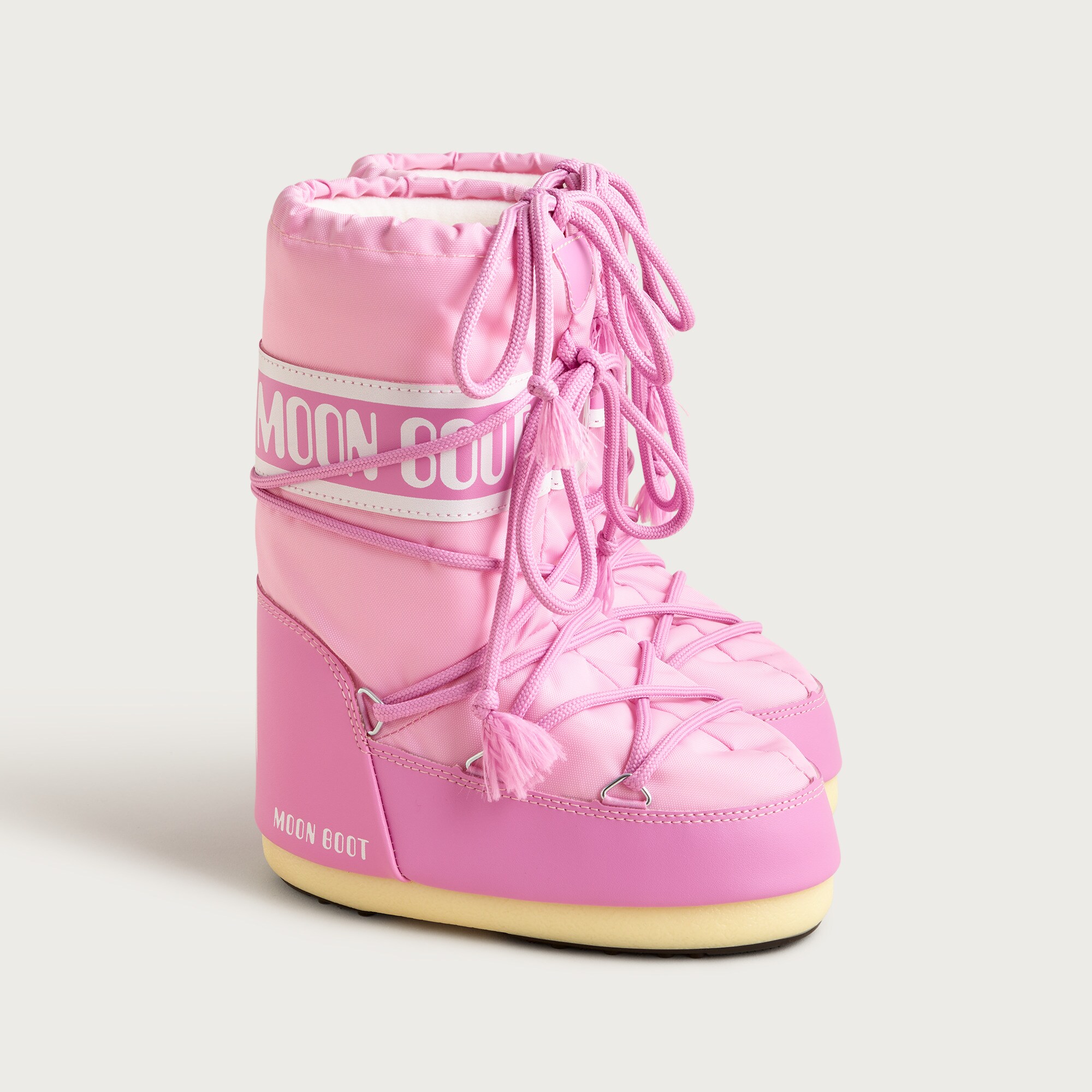 Moon Boot® Kids' Icon Pink Nylon Boots For Girls | J.Crew