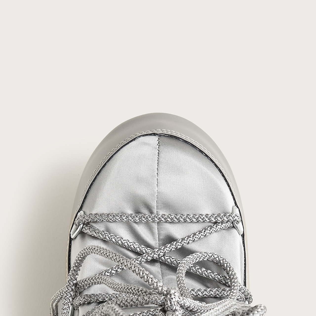 Moon Boot® Kids' Icon Glance Silver Satin Boots For Girls | J.Crew