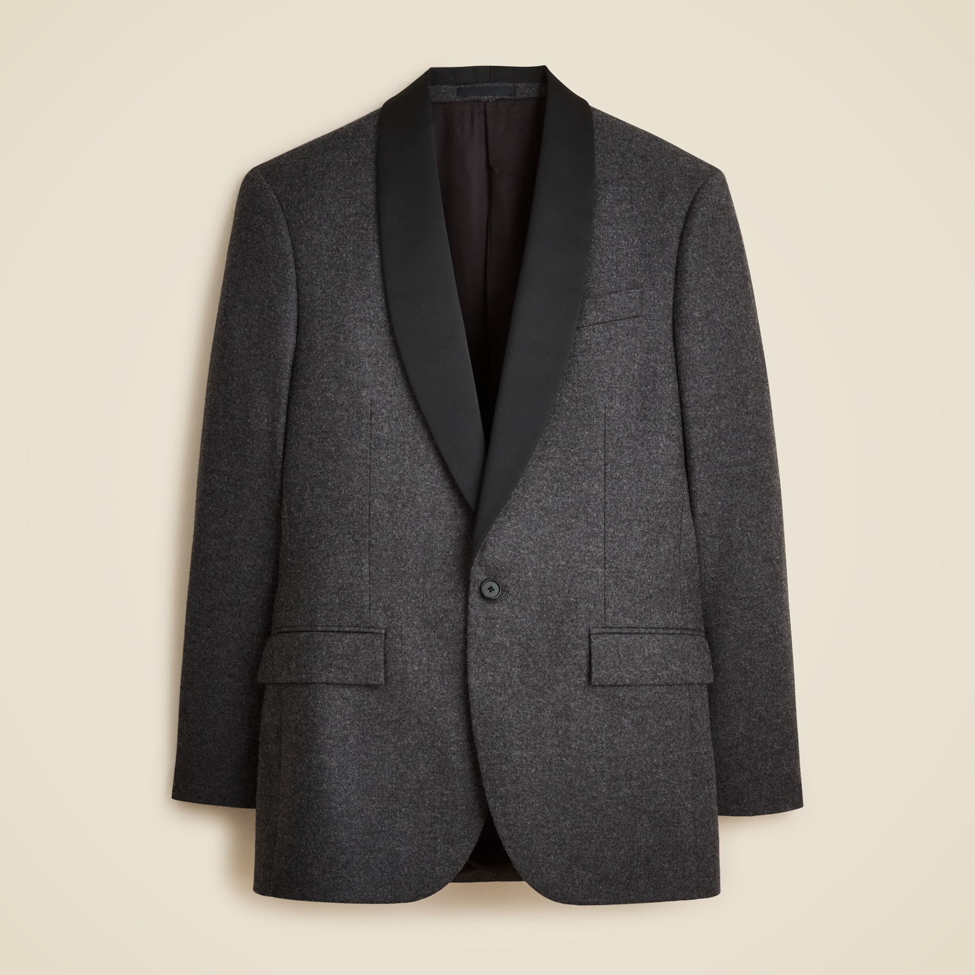  Limited-edition Relaxed-fit shawl-collar tuxedo jacket in English wool flannel