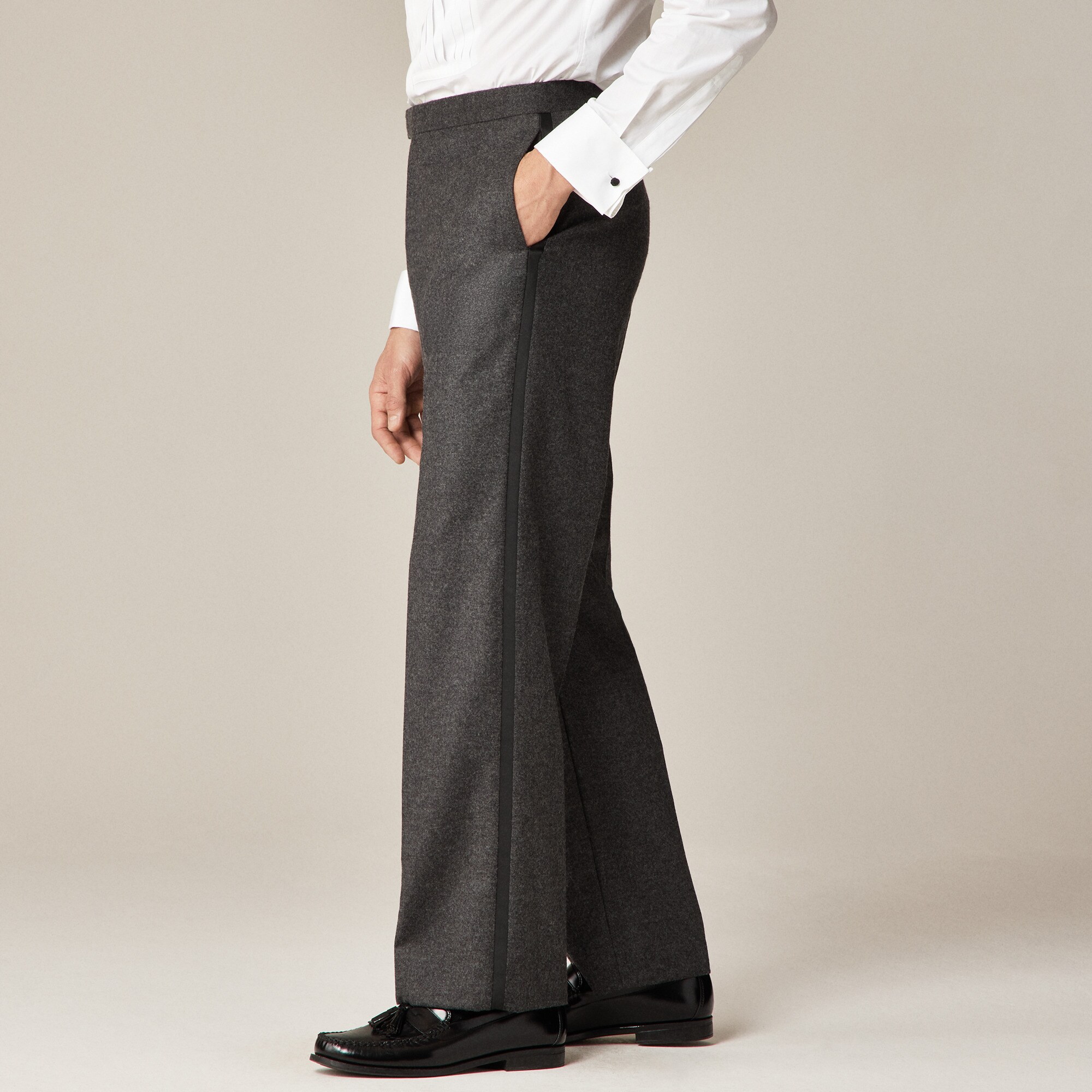 high waist dress pants men Men Vintage British Style Suit Pants | High Waisted Straight Pants | Smart Casual High Waist