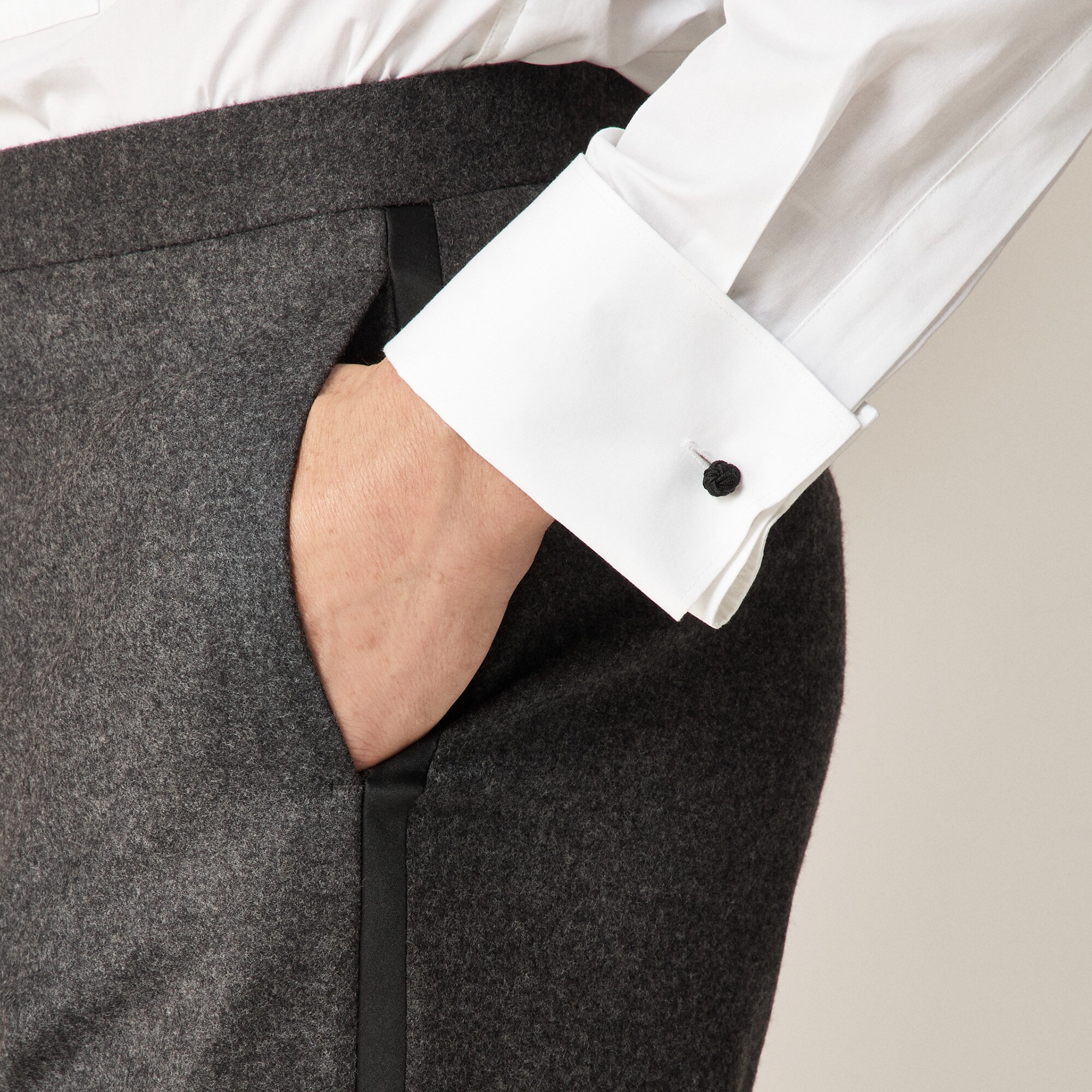 slim fit dress slacks Haggar Premium Comfort Dress Pants, Flat Front in Dark Grey main image 0
