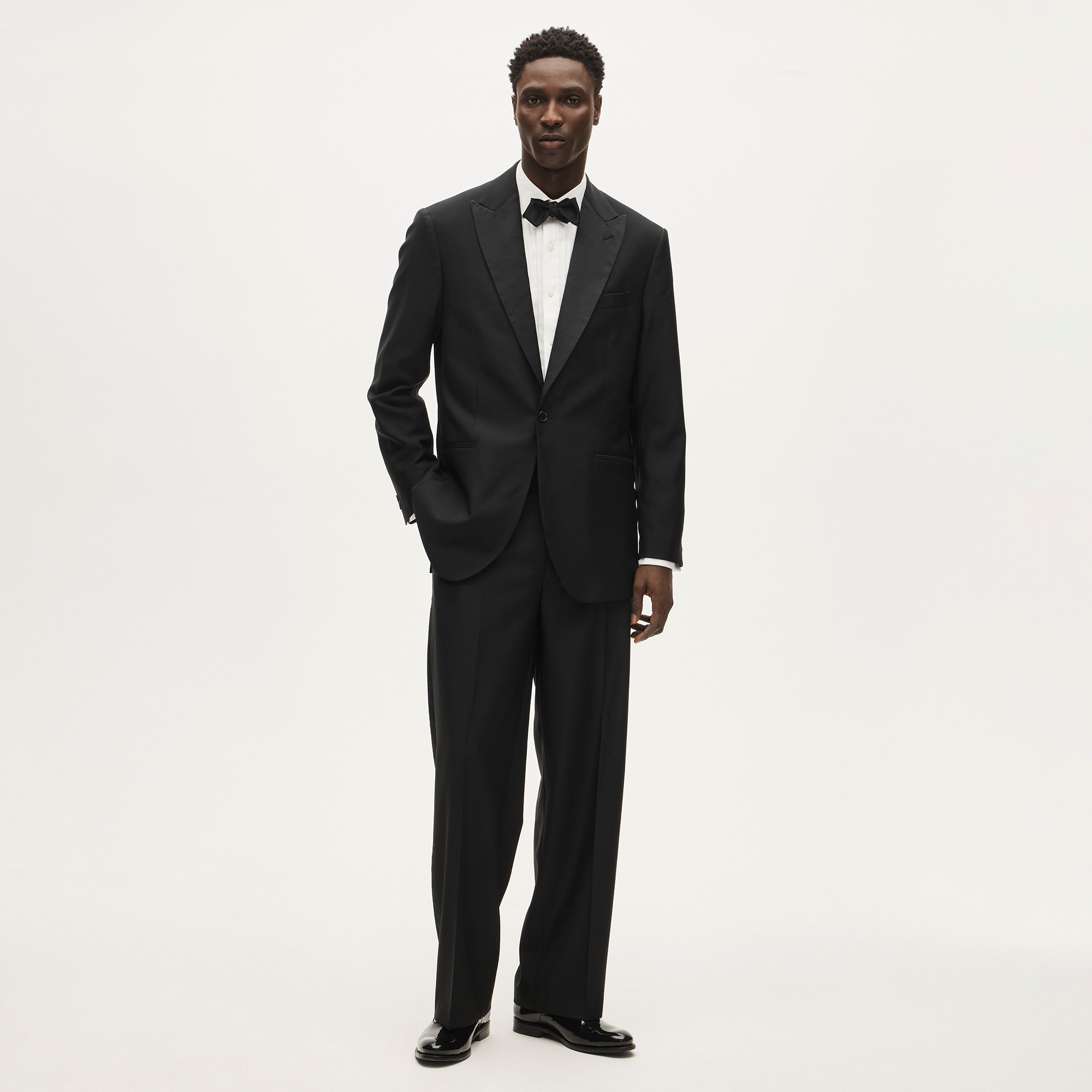  Relaxed-fit peak-lapel tuxedo jacket in Italian wool
