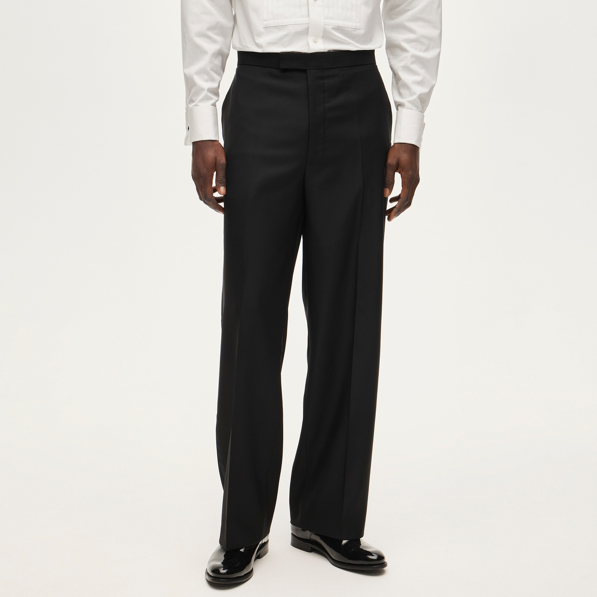Relaxed-fit tuxedo pant in Italian wool