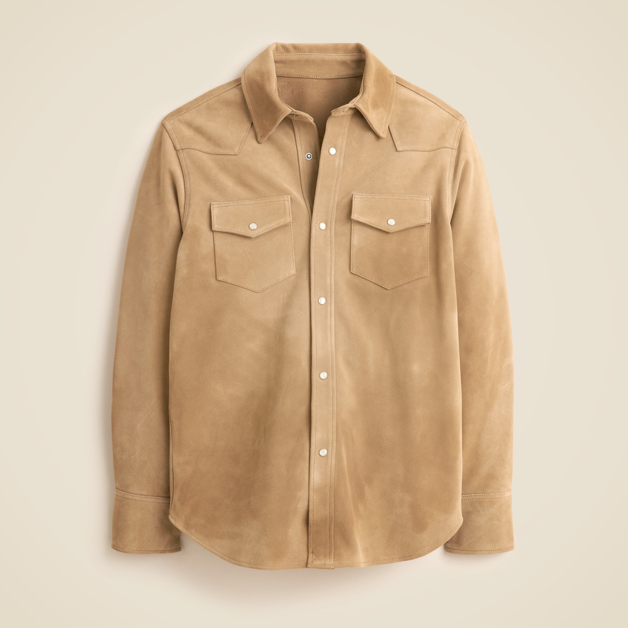 Italian suede western overshirt