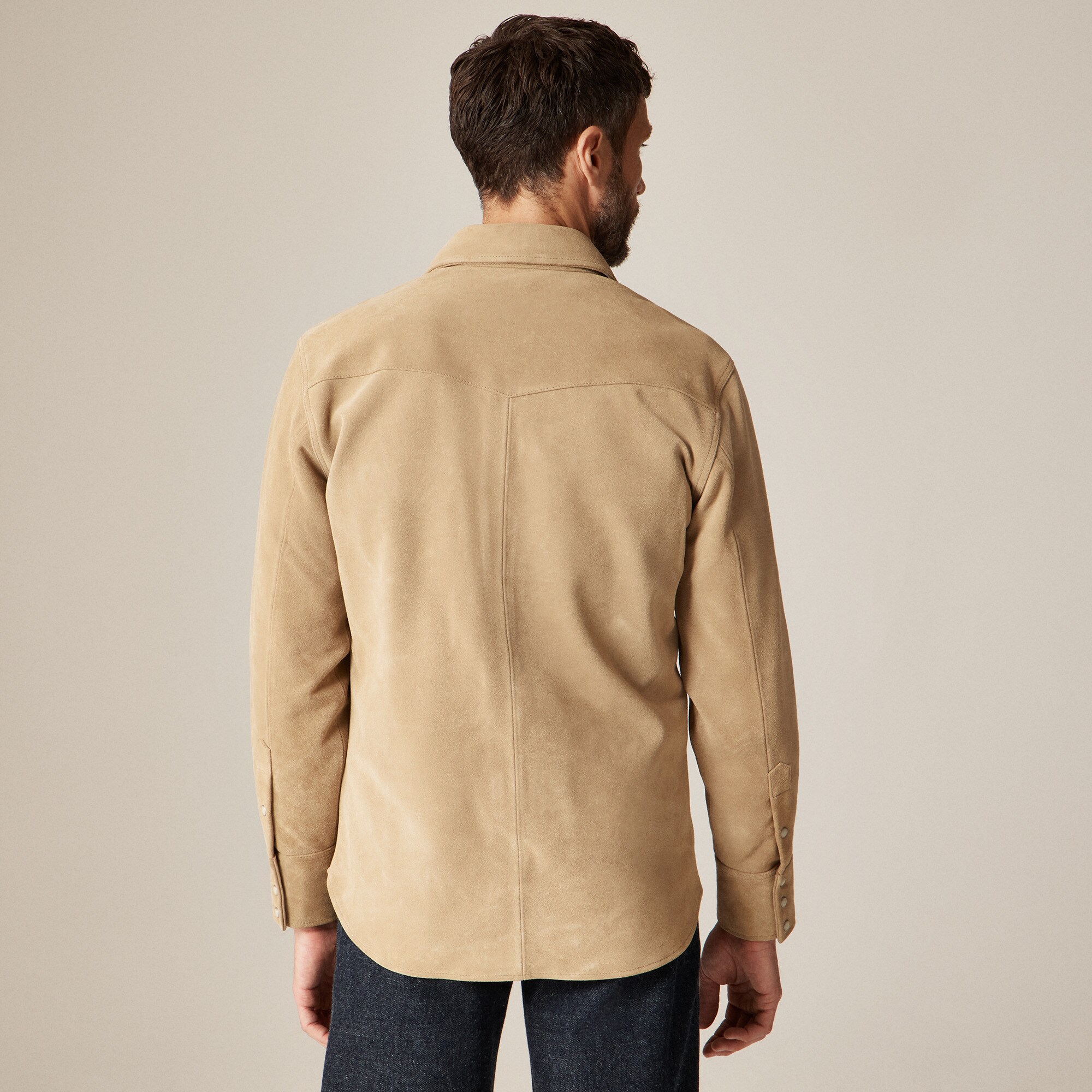 Italian suede western overshirt