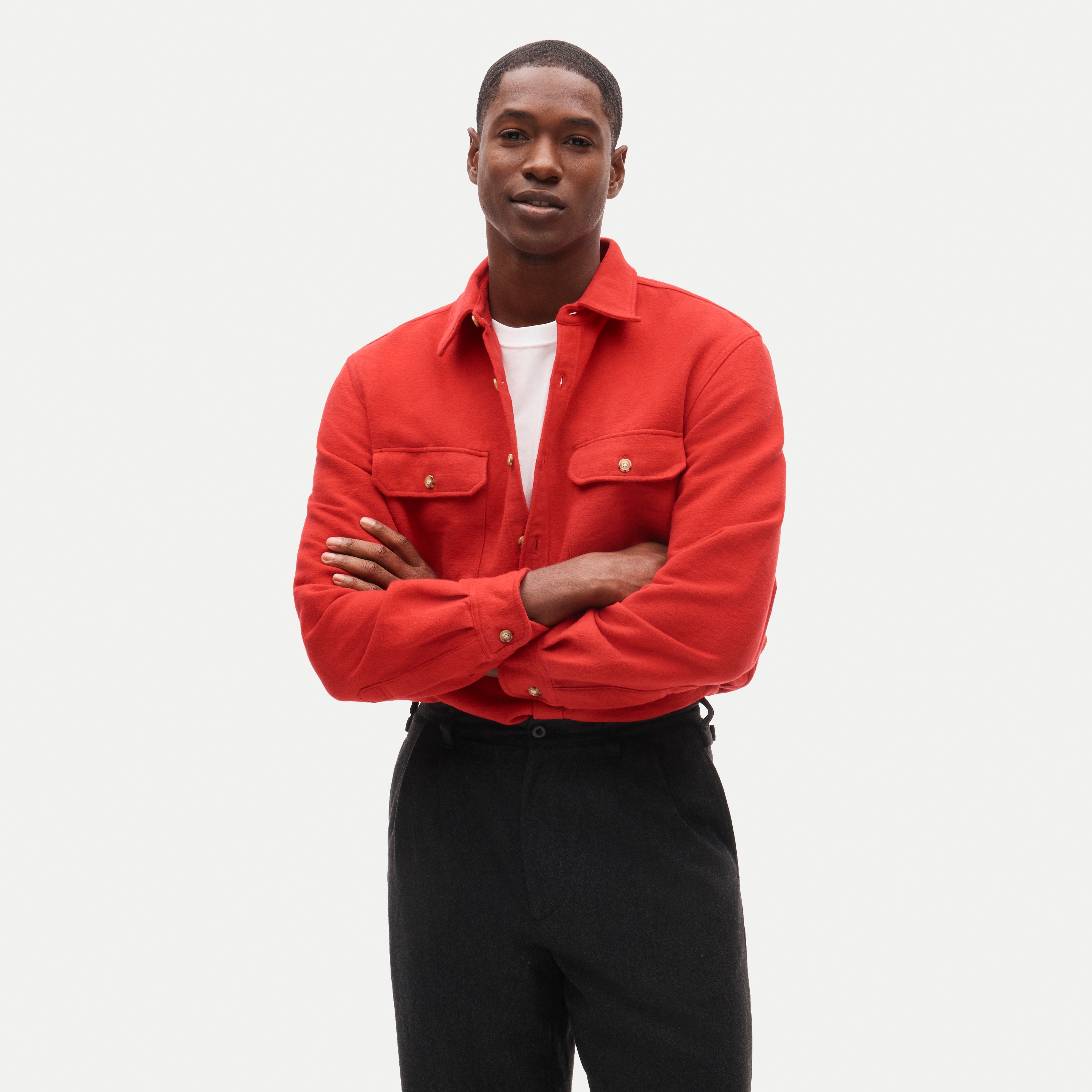 Heavyweight chamois workshirt in Japanese cotton