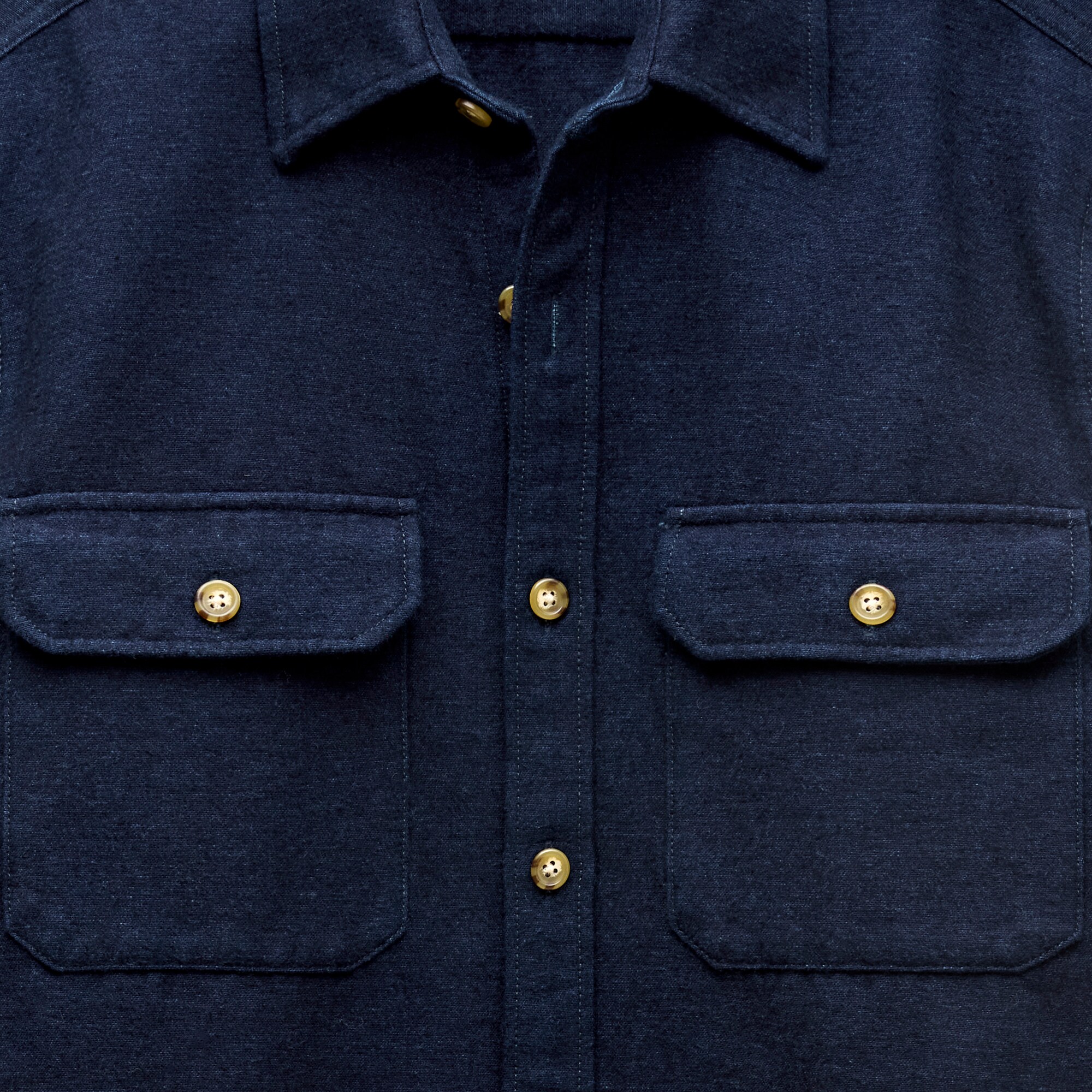 Heavyweight chamois workshirt in Japanese cotton