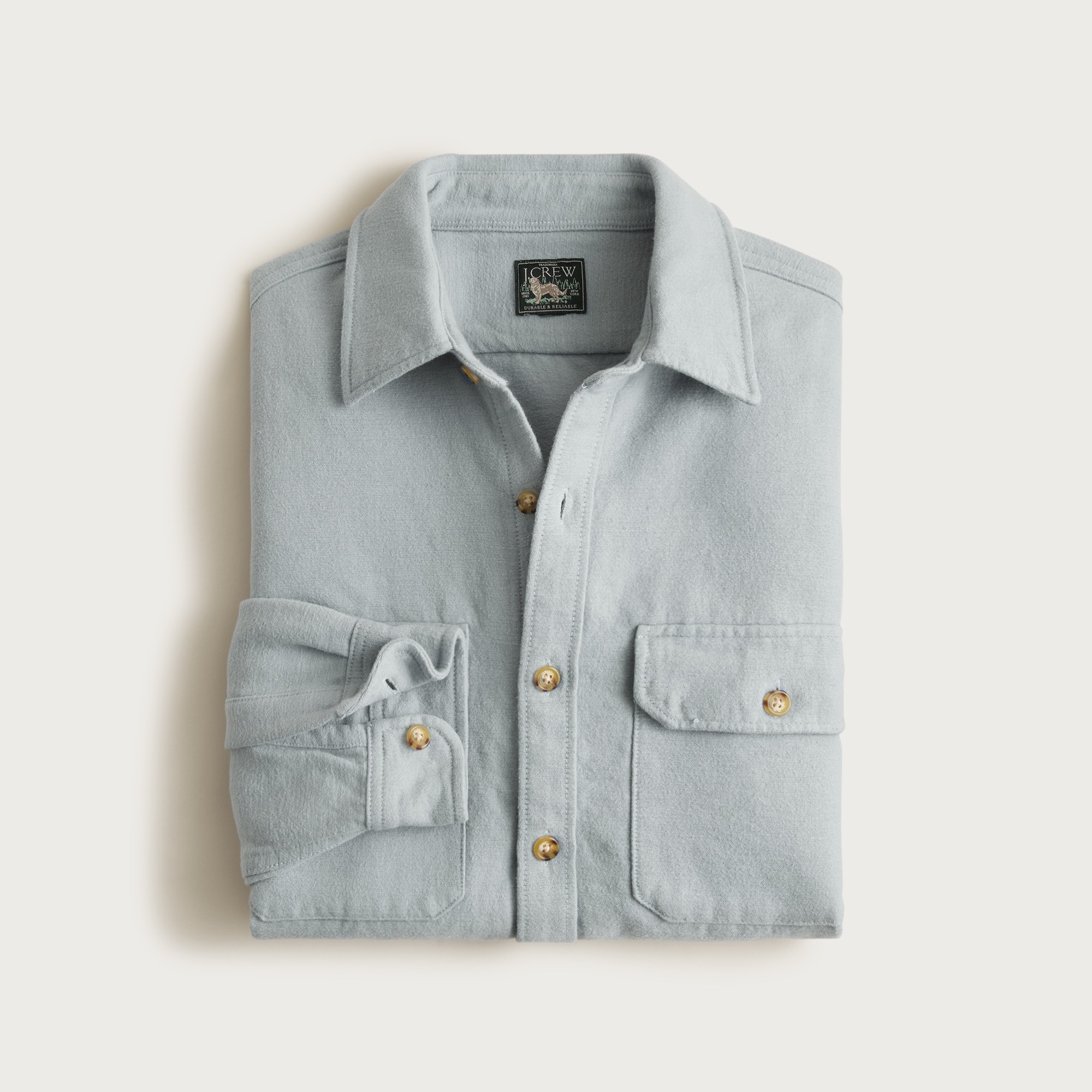 Heavyweight Chamois Workshirt In Japanese Cotton For Men | J.Crew