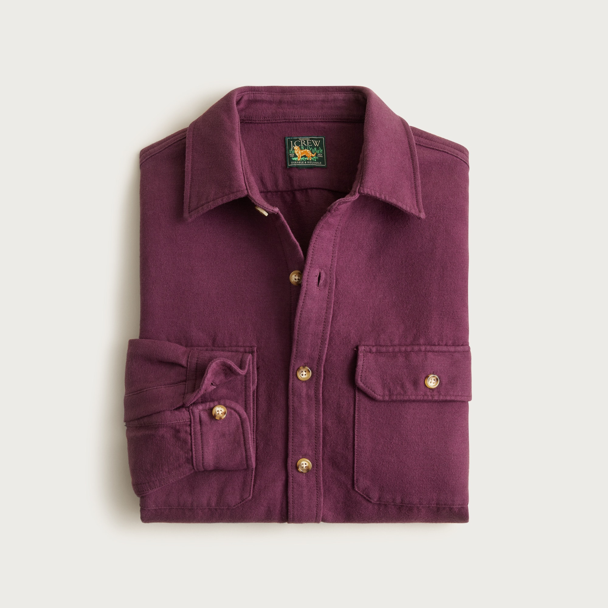 Heavyweight Chamois Workshirt In Japanese Cotton For Men | J.Crew