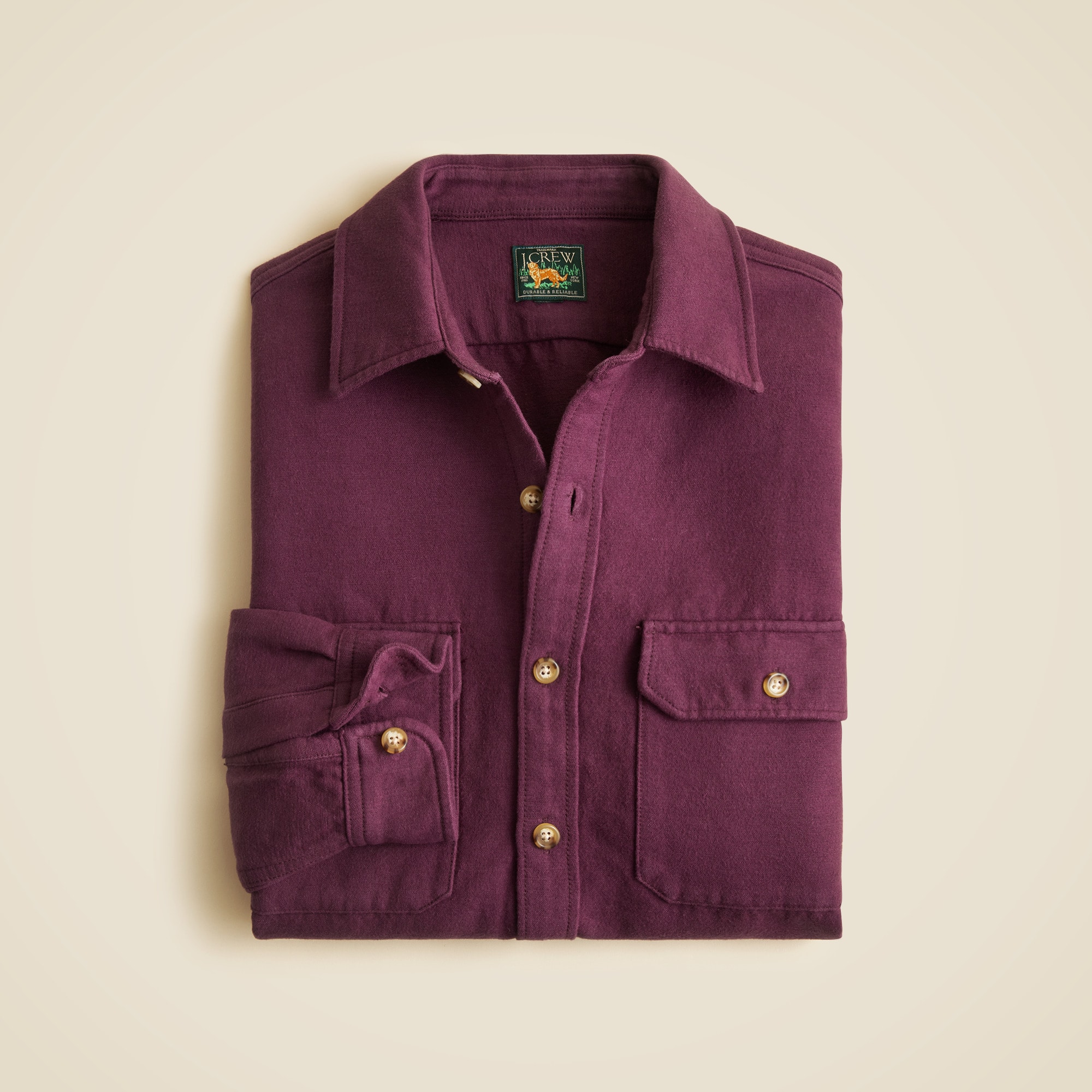 Heavyweight chamois workshirt in Japanese cotton