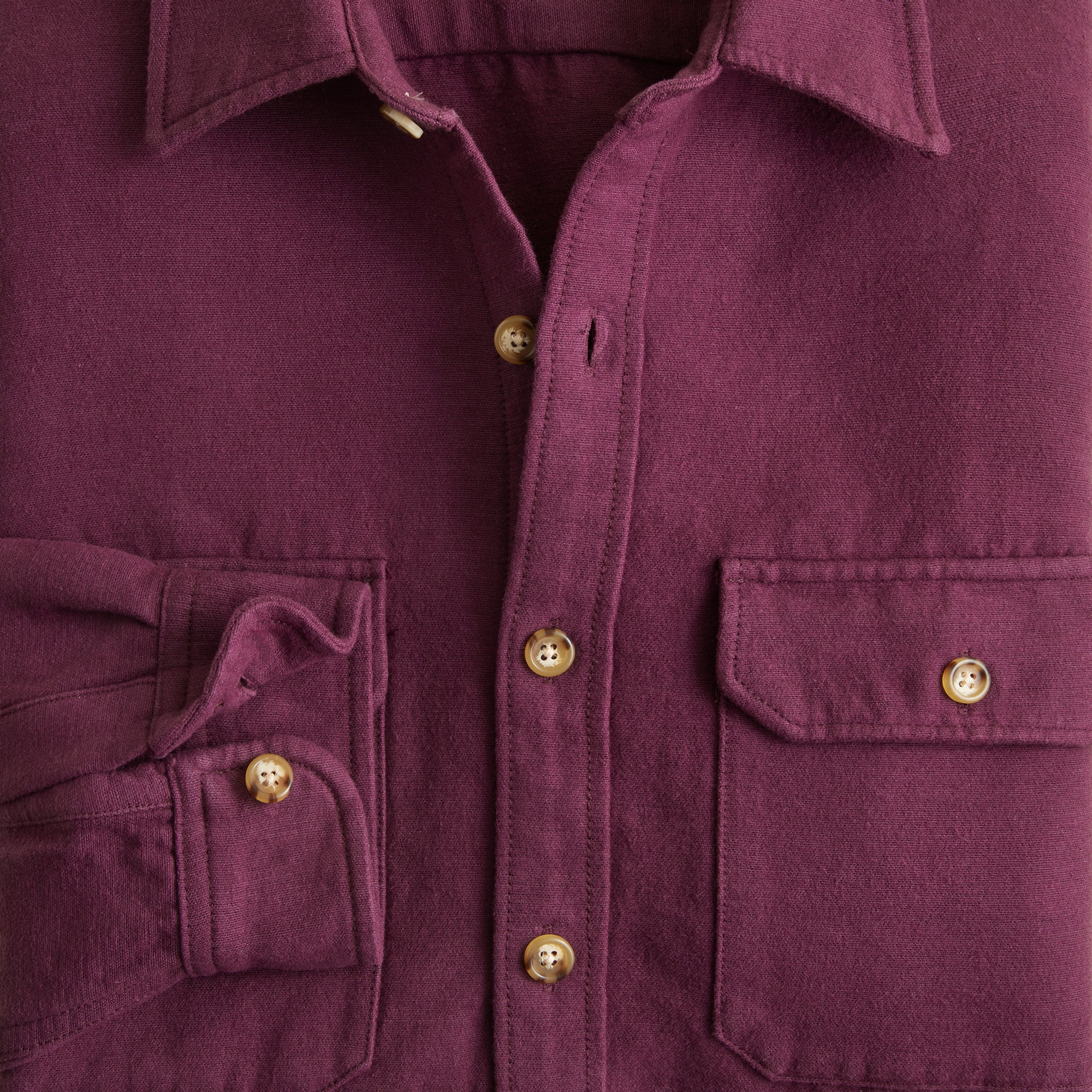 Heavyweight chamois workshirt in Japanese cotton