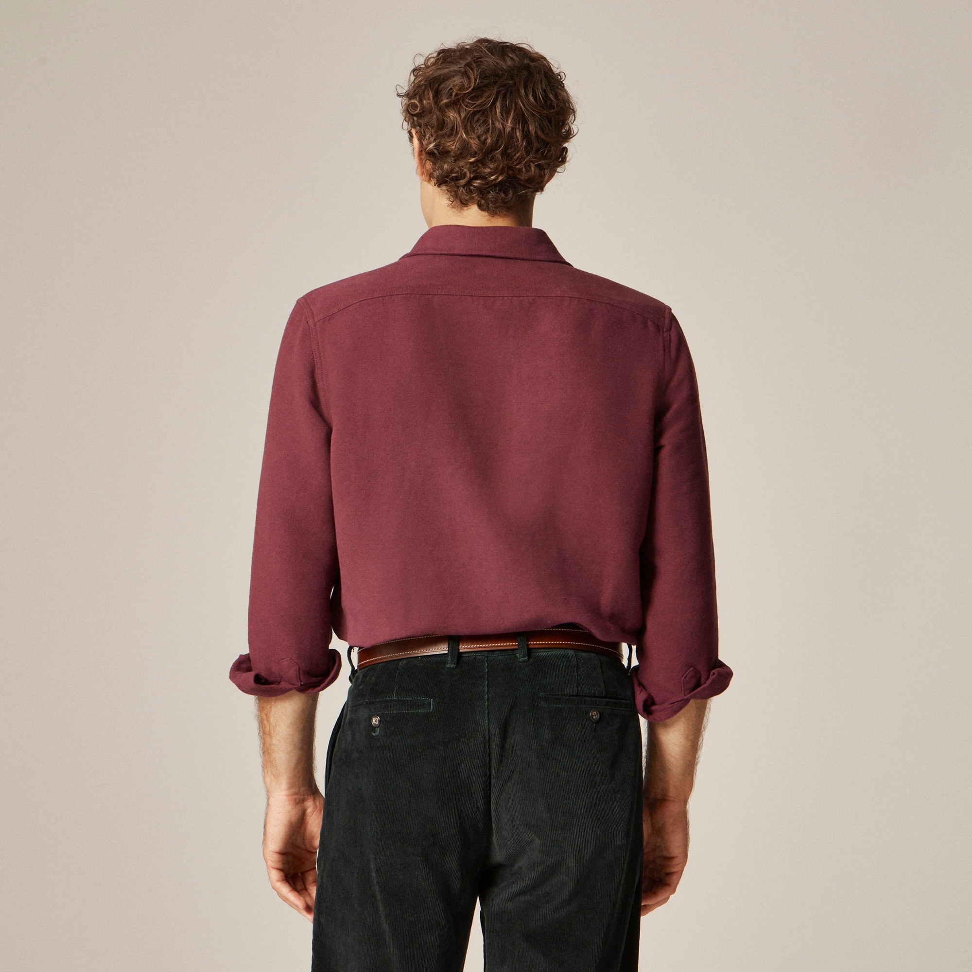 Heavyweight chamois workshirt in Japanese cotton