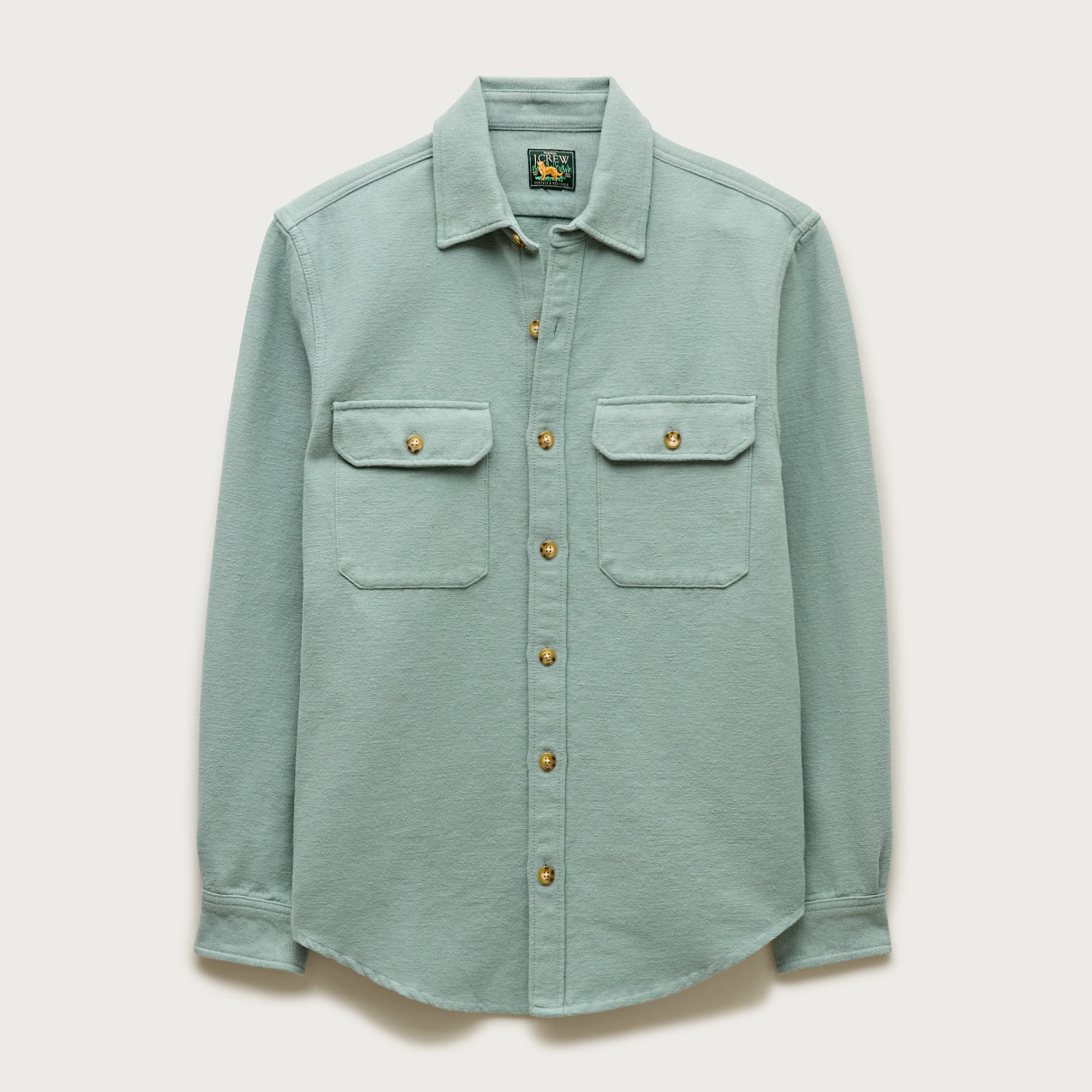 Heavyweight chamois workshirt in Japanese cotton