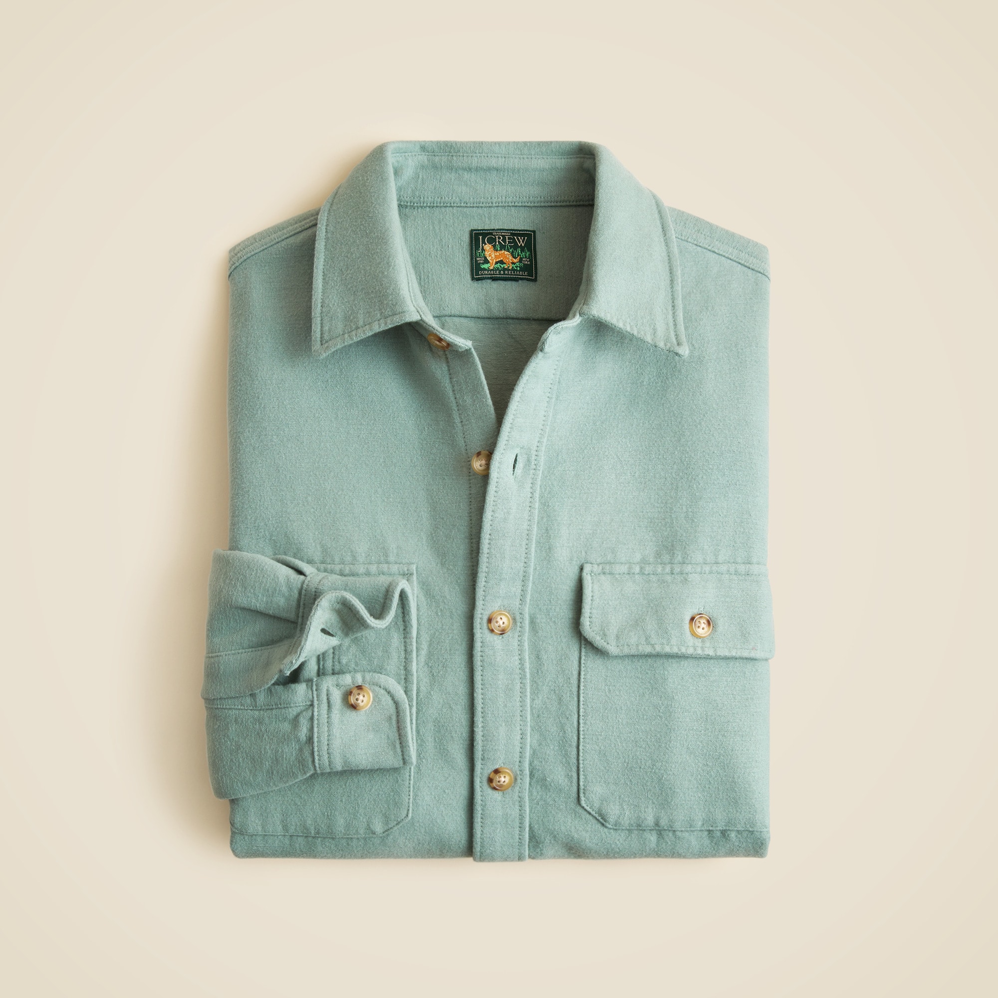 mens Heavyweight chamois workshirt in Japanese cotton