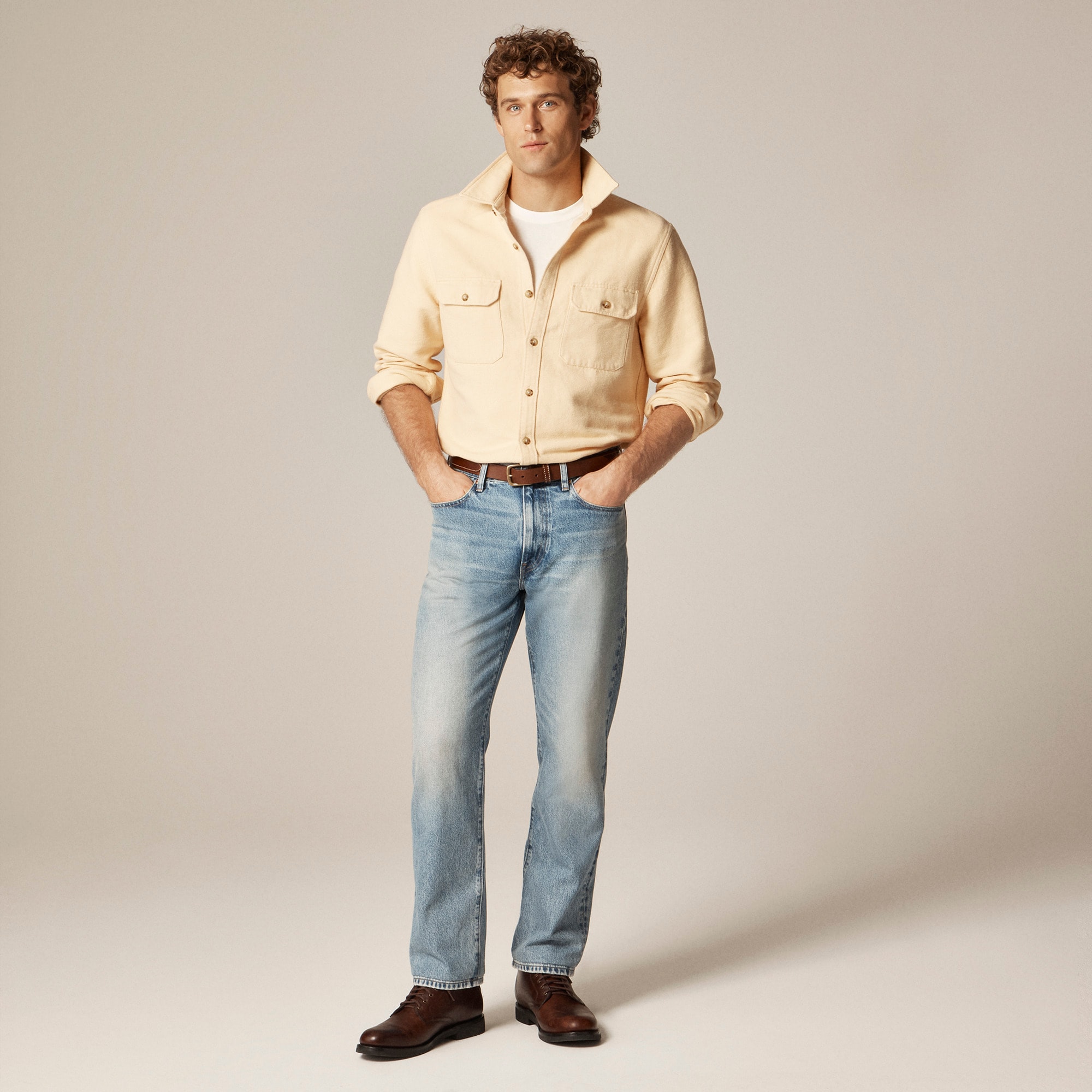 Heavyweight Chamois Workshirt In Japanese Cotton For Men | J.Crew