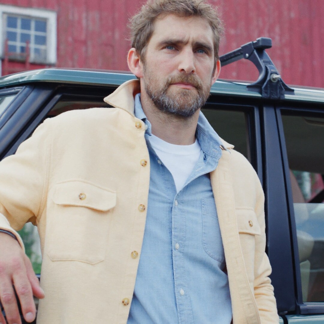 Heavyweight chamois workshirt in Japanese cotton