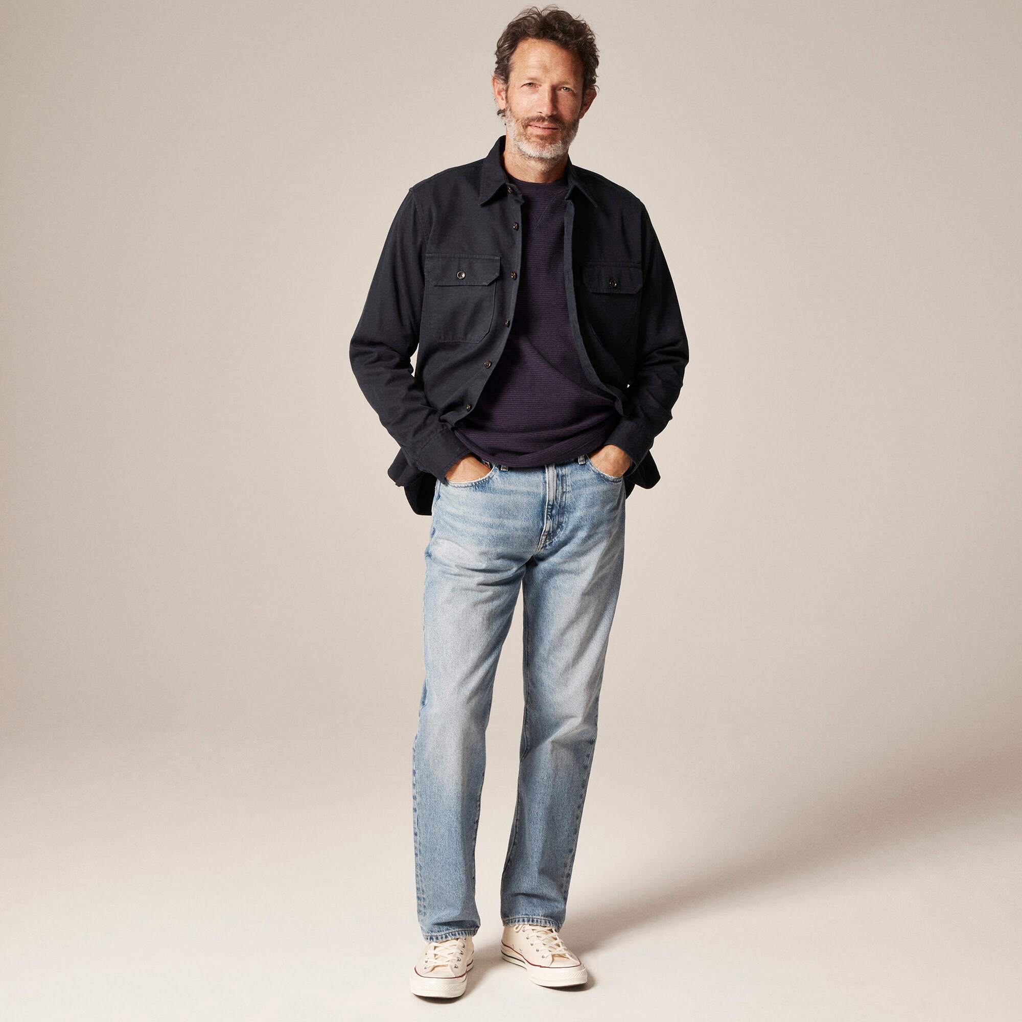 Twill workshirt in cotton-TENCEL™ lyocell blend