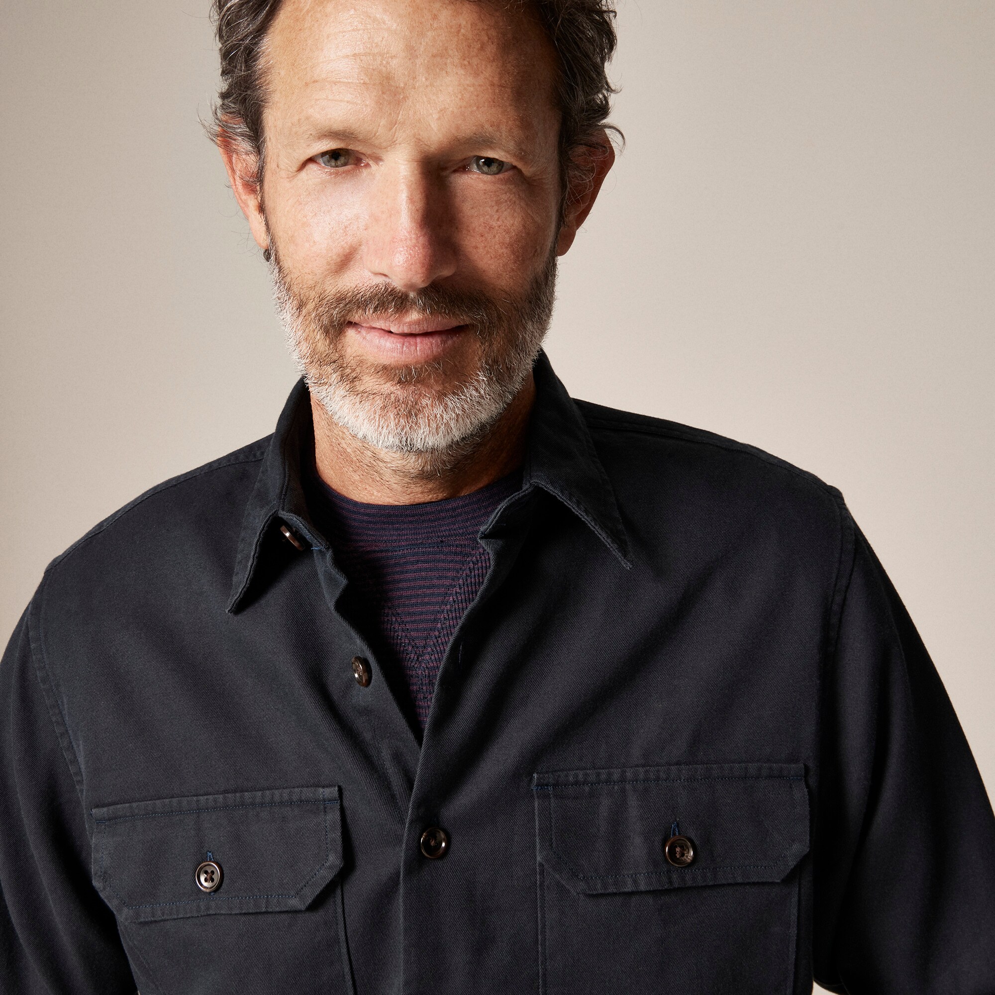 Twill workshirt in cotton-TENCEL™ lyocell blend