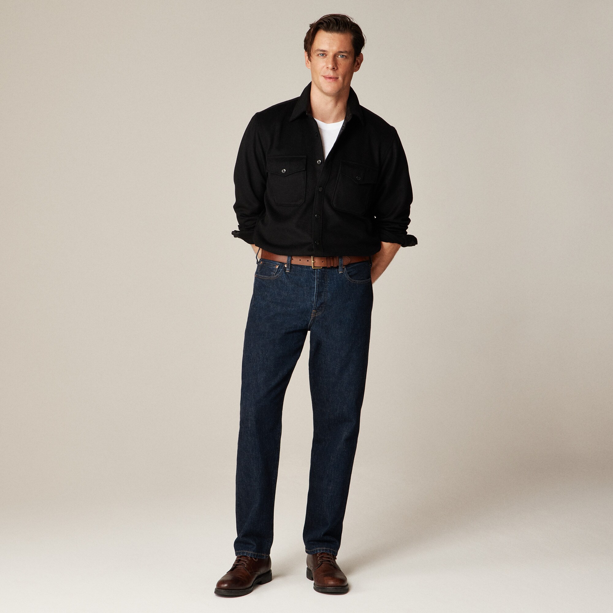 Wallace & Barnes CPO shirt in wool blend