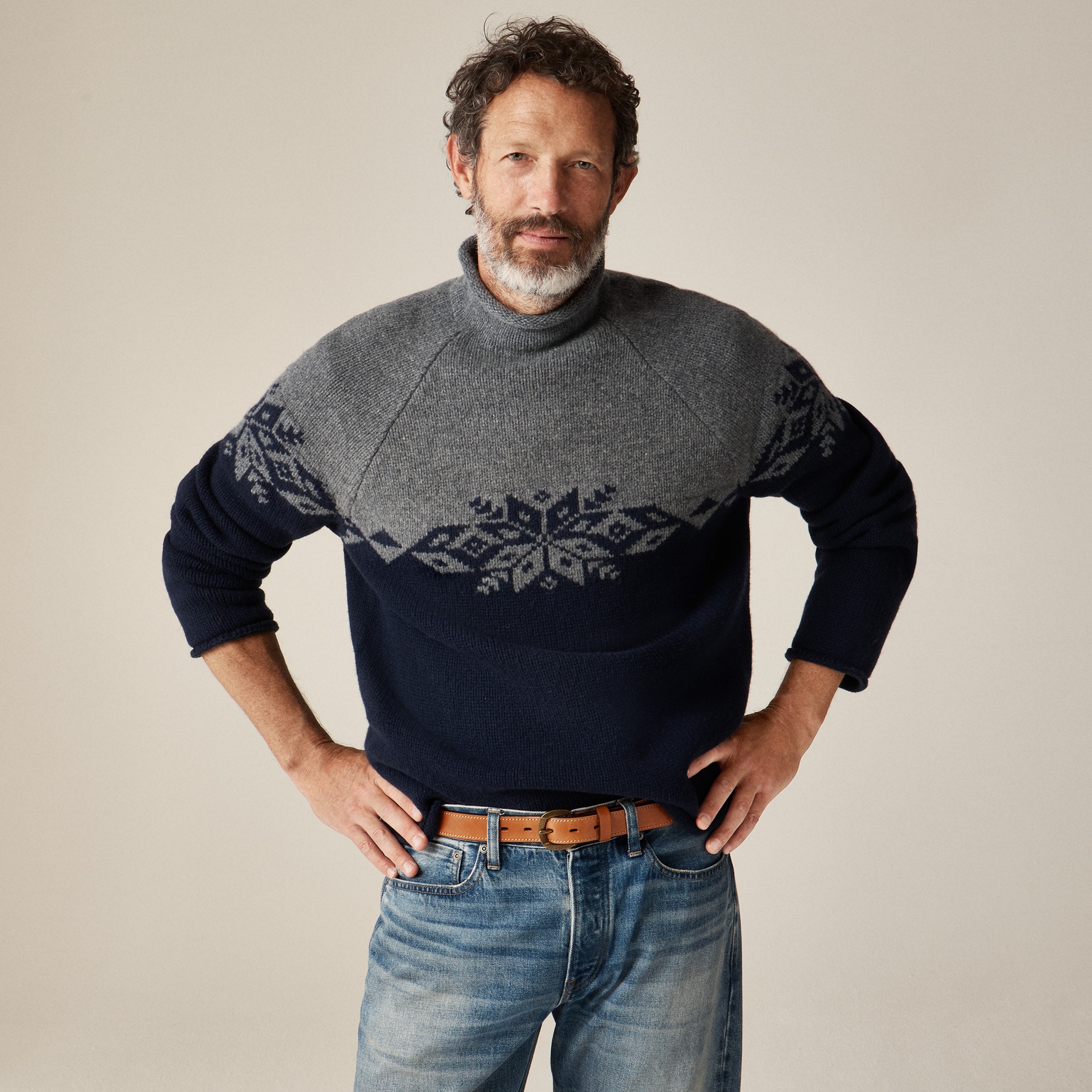 Fair Isle Rollneck™ Sweater In Lambswool For Men | J.Crew