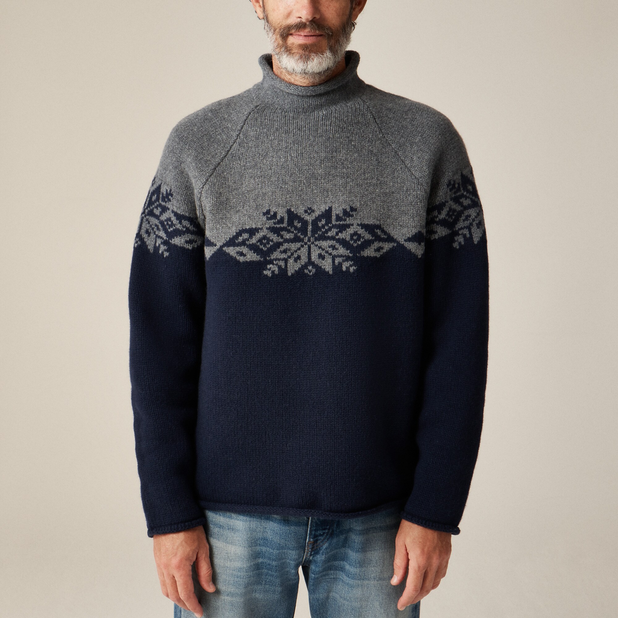 Fair Isle Rollneck™ Sweater In Lambswool For Men | J.Crew