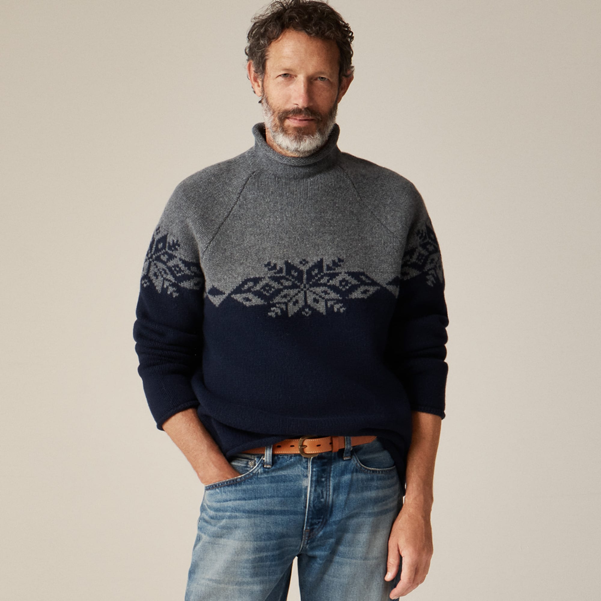 Fair Isle Rollneck™ Sweater In Lambswool For Men | J.Crew