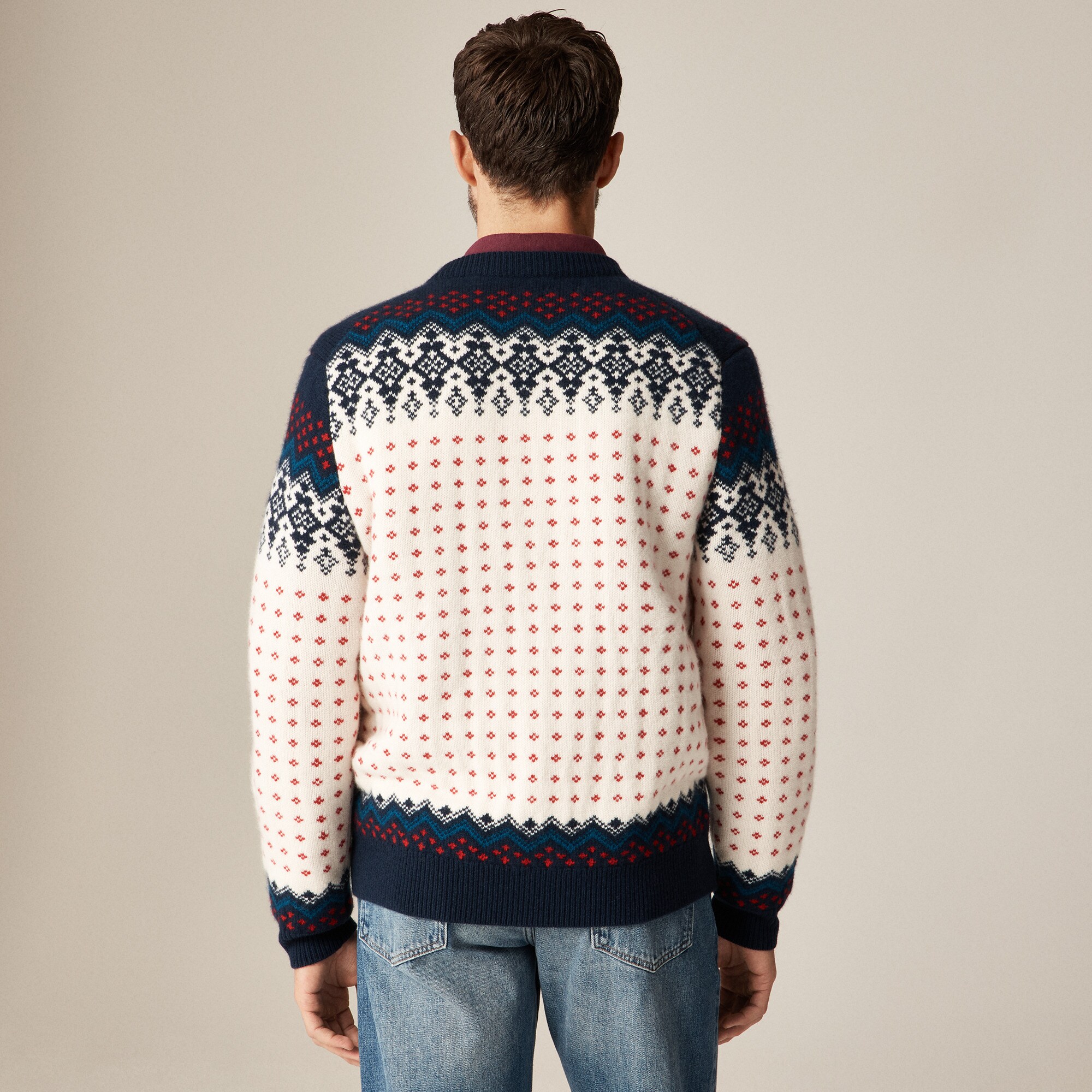 Fair Isle Cardigan In Lambswool For Men | J.Crew