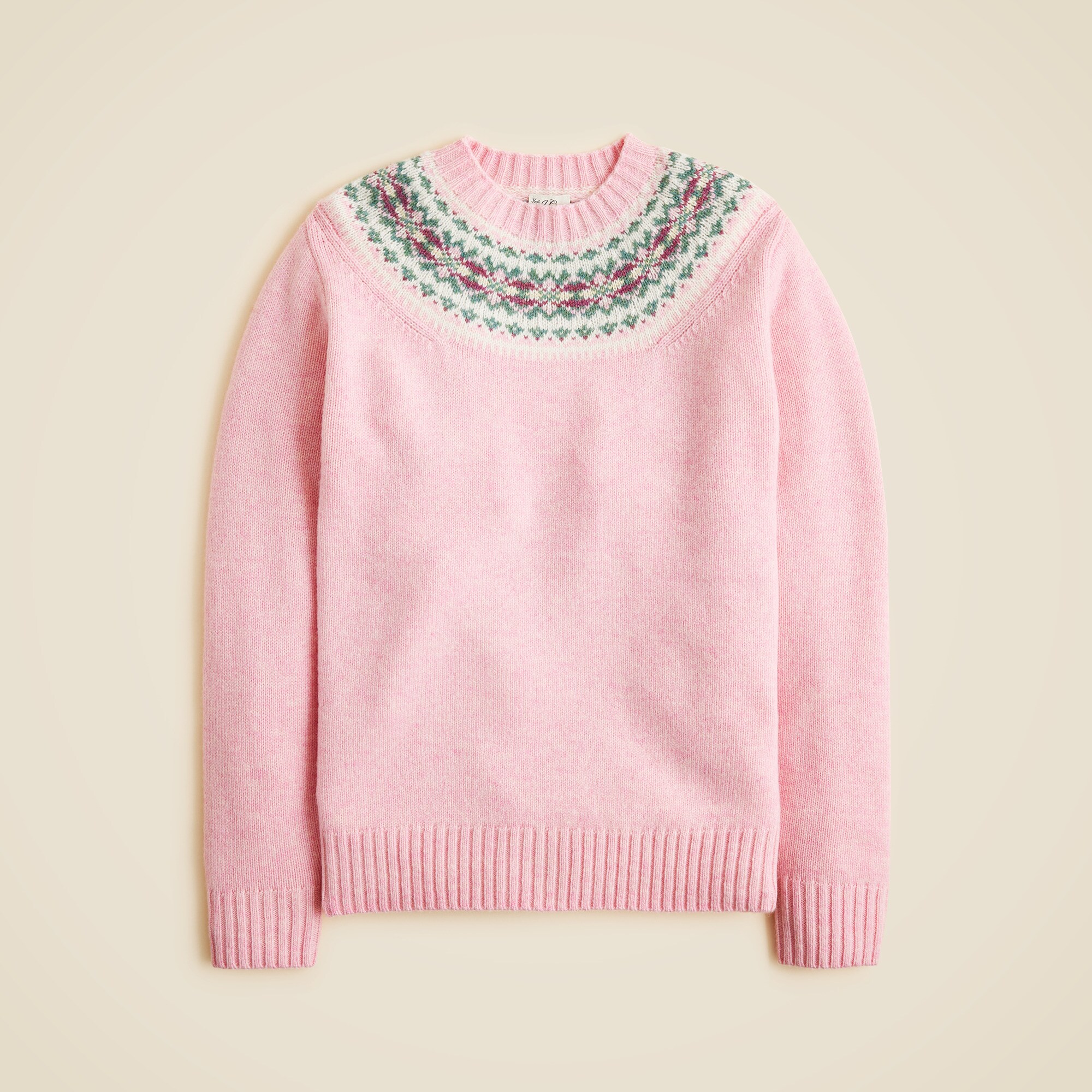 Fair Isle-yoked Sweater In Wool For Men | J.Crew