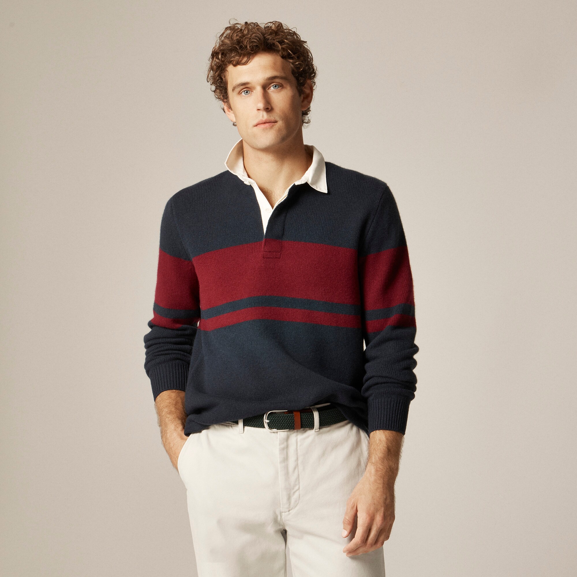 mens Lambswool rugby sweater