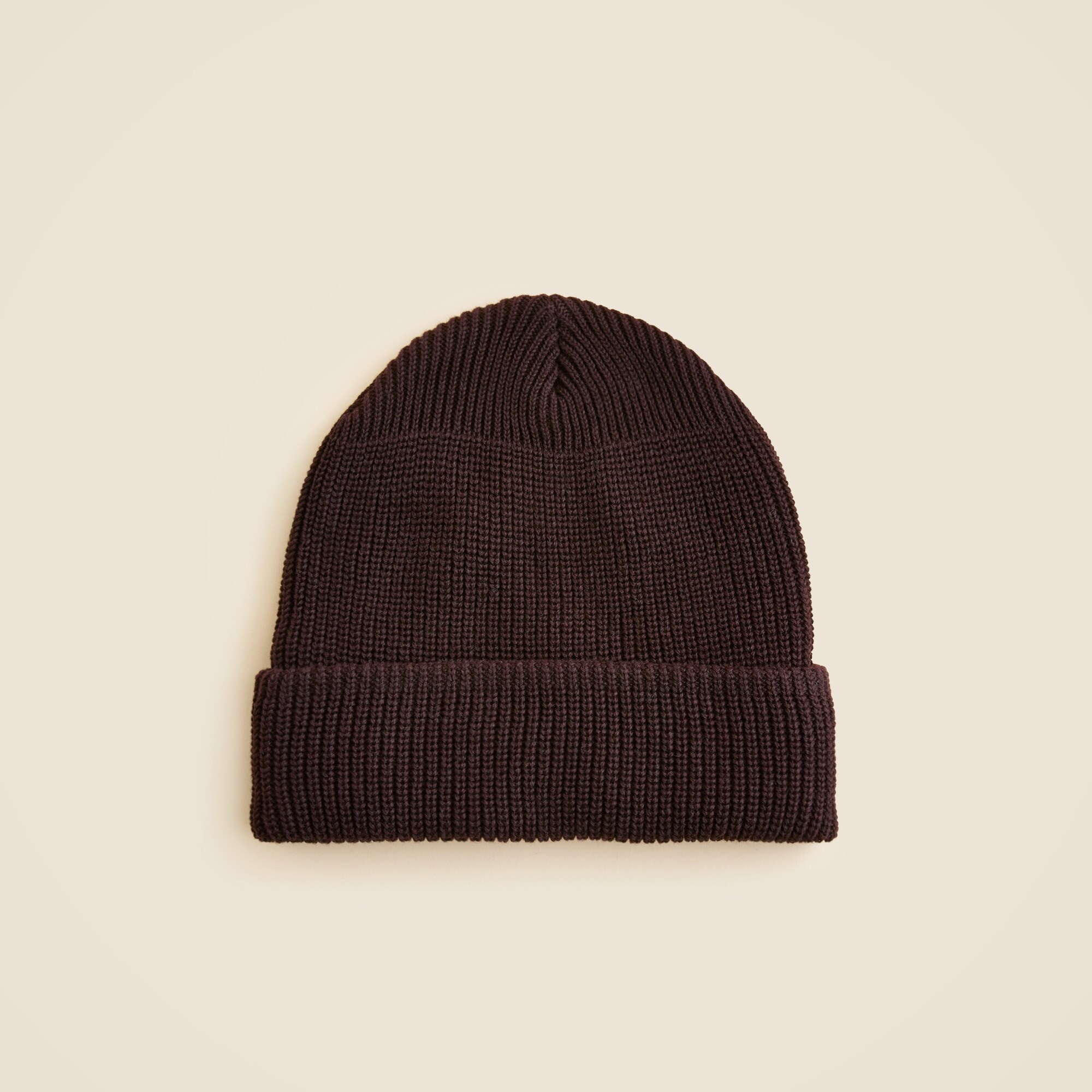 mens Ribbed beanie in cotton