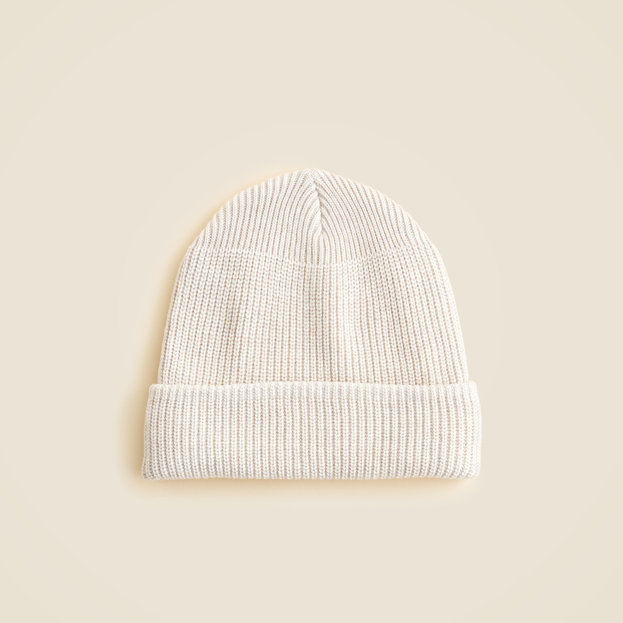  Ribbed beanie in cotton
