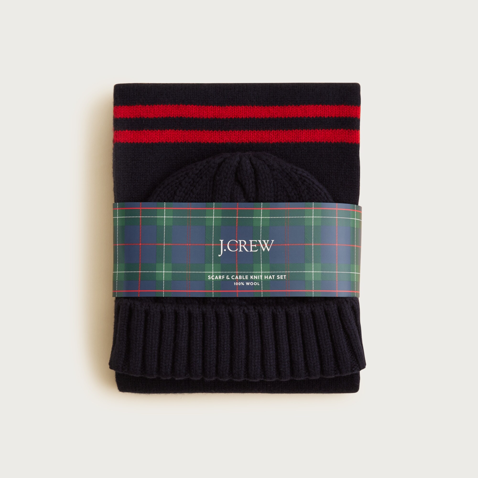 Wool beanie and scarf gift set