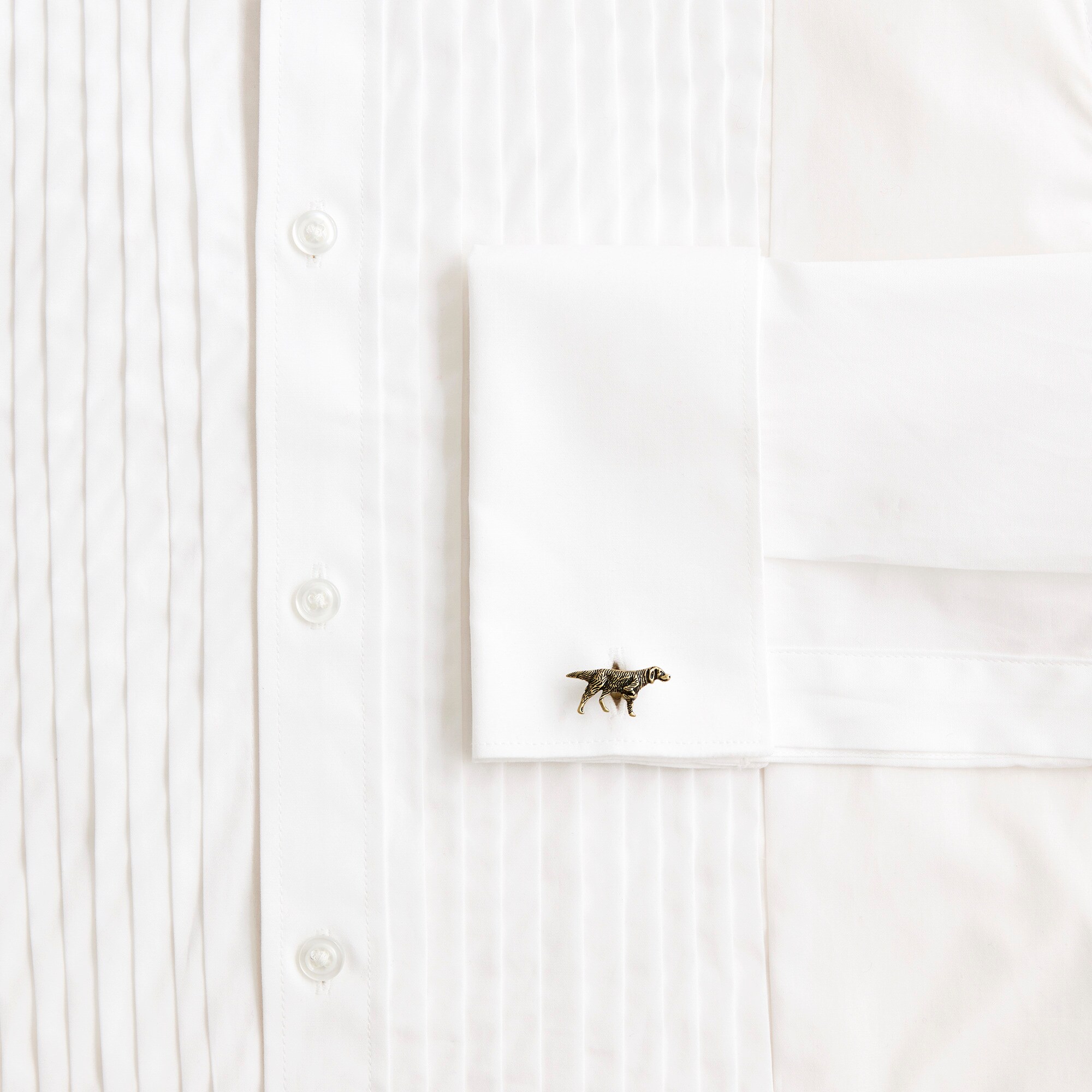Brass dog cuff links