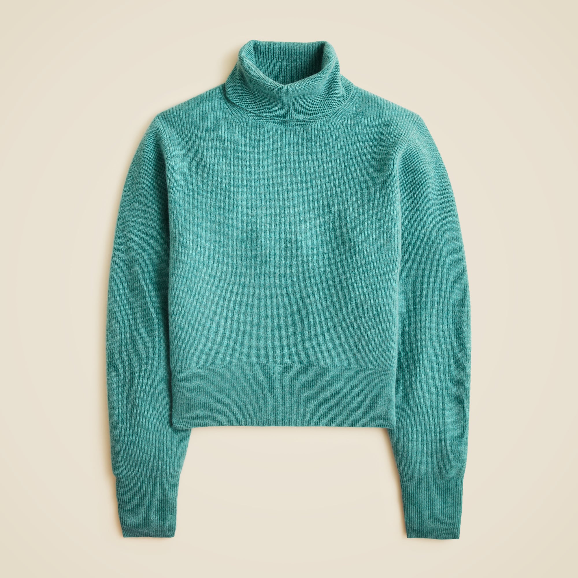 Ribbed cashmere turtleneck sweater