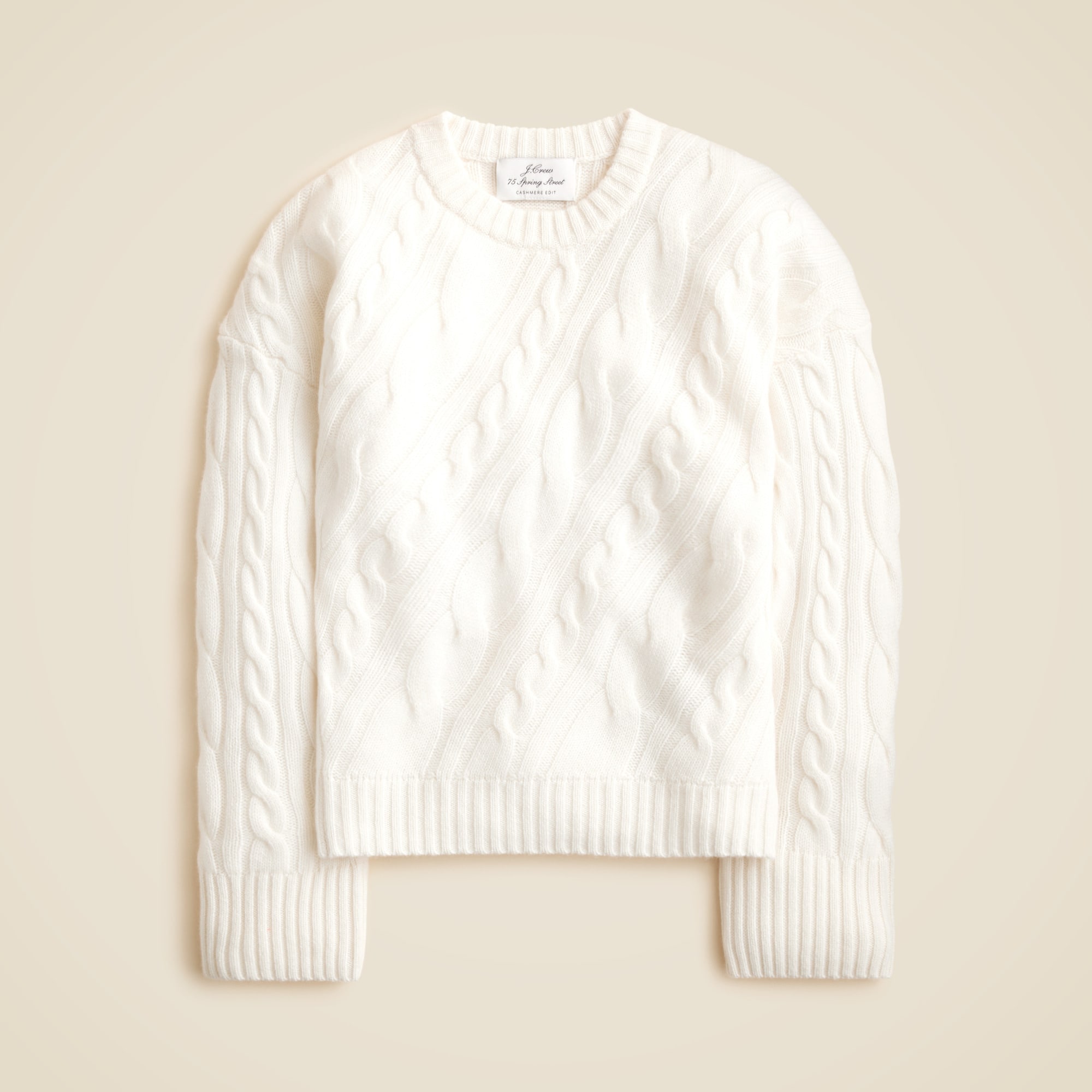  Spring Street cashmere twisted cable-knit sweater
