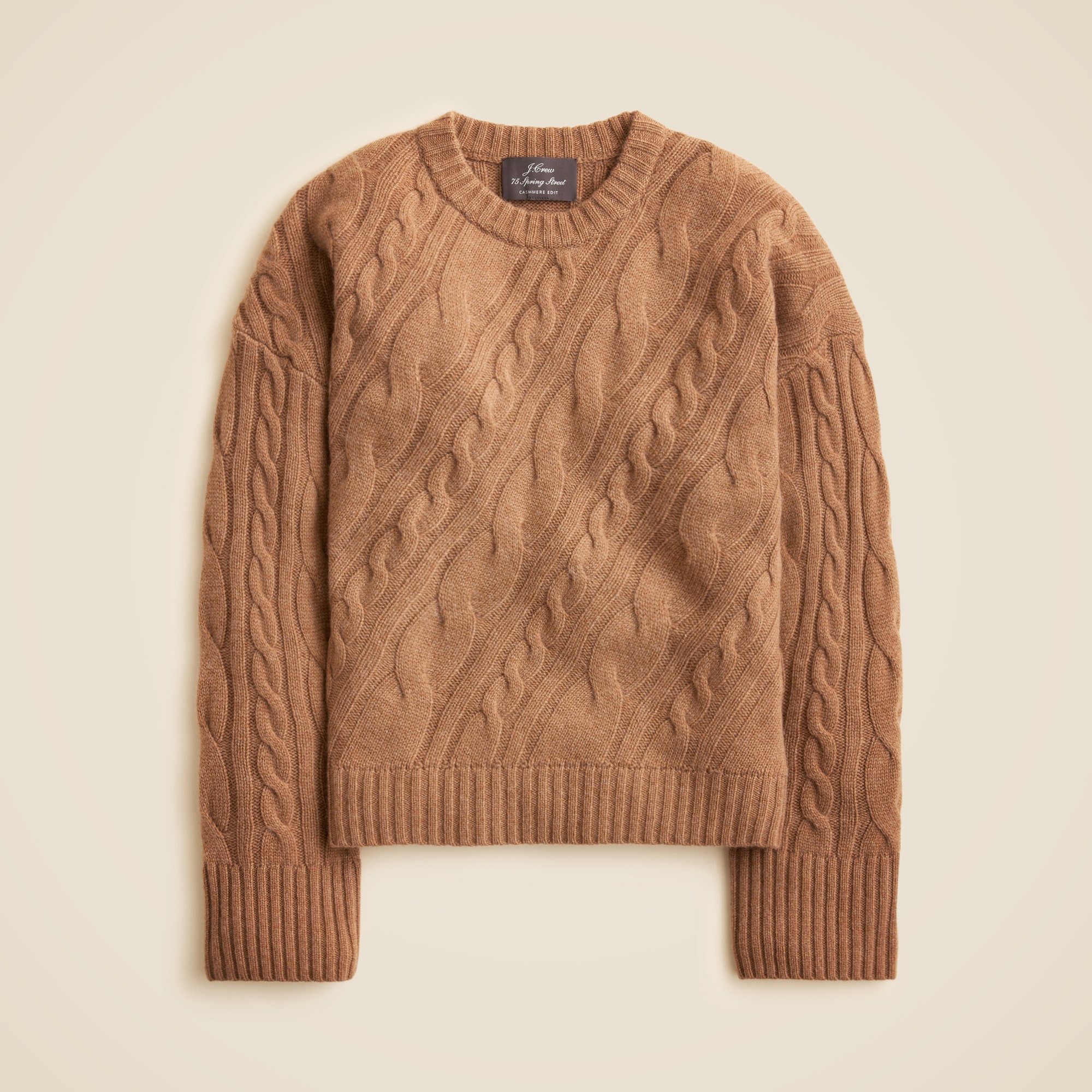 Spring Street Cashmere Twisted Cable-knit Sweater For Women | J.Crew