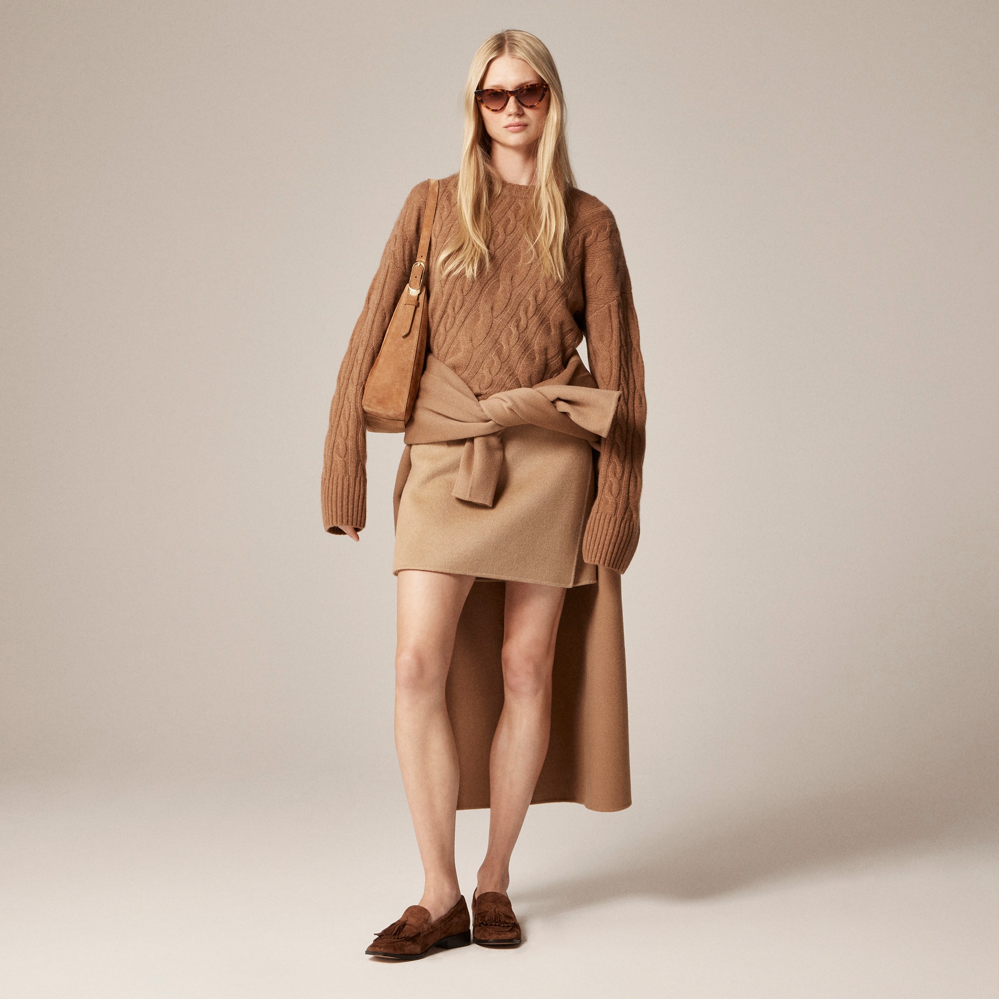 Spring Street cashmere twisted cable-knit sweater