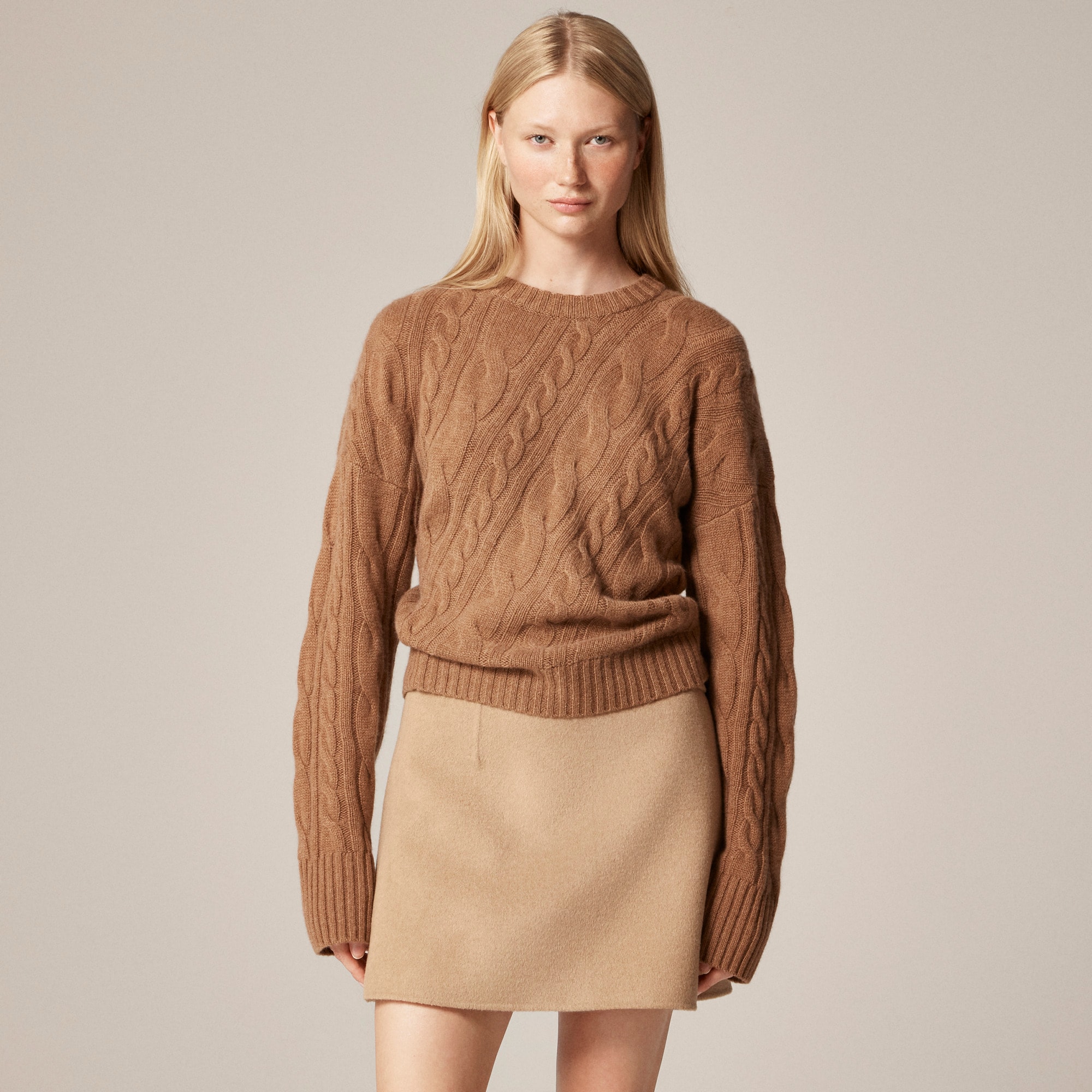 Spring Street Cashmere Twisted Cable-knit Sweater For Women | J.Crew