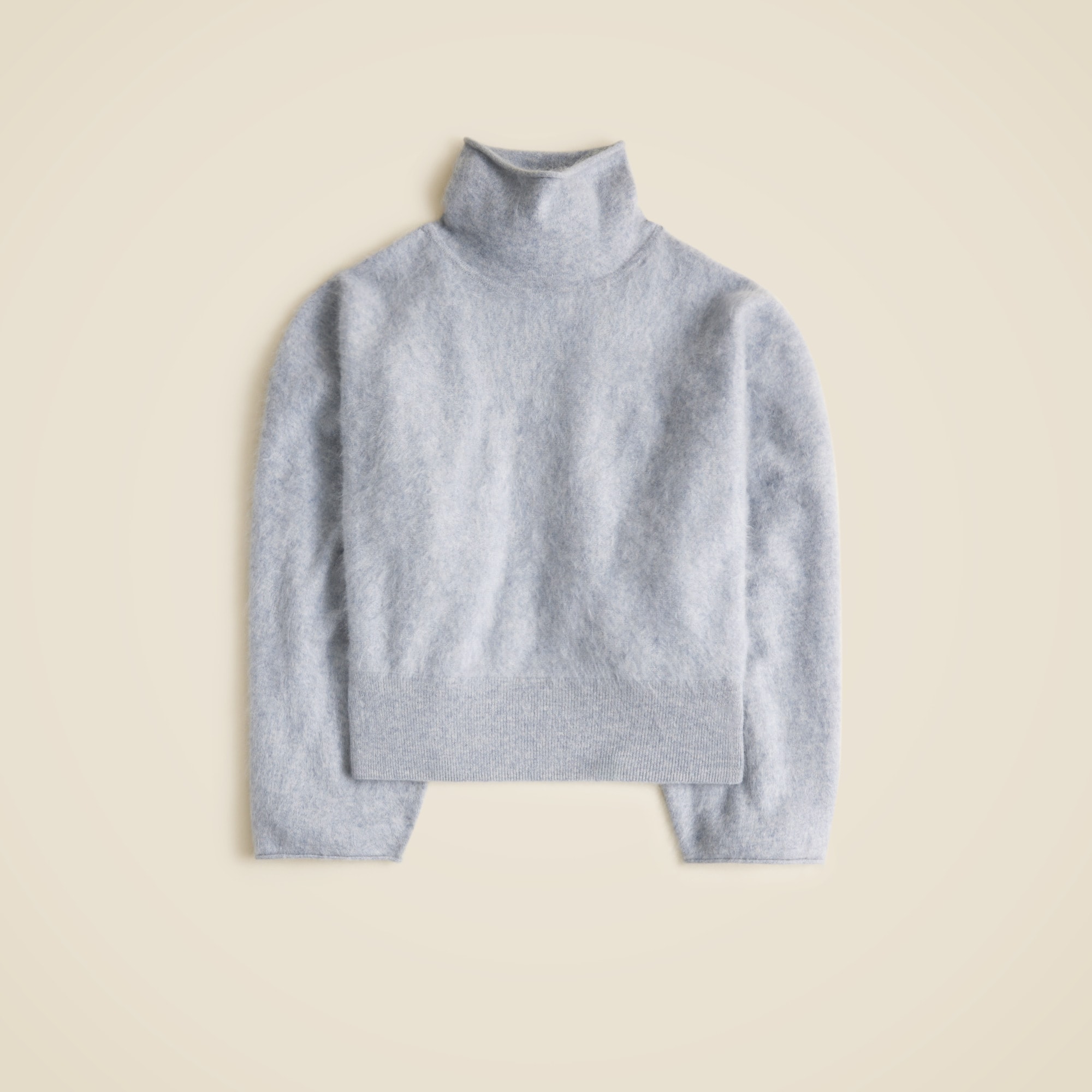 Wide-sleeve Brushed Cashmere Turtleneck Sweater For Women | J.Crew