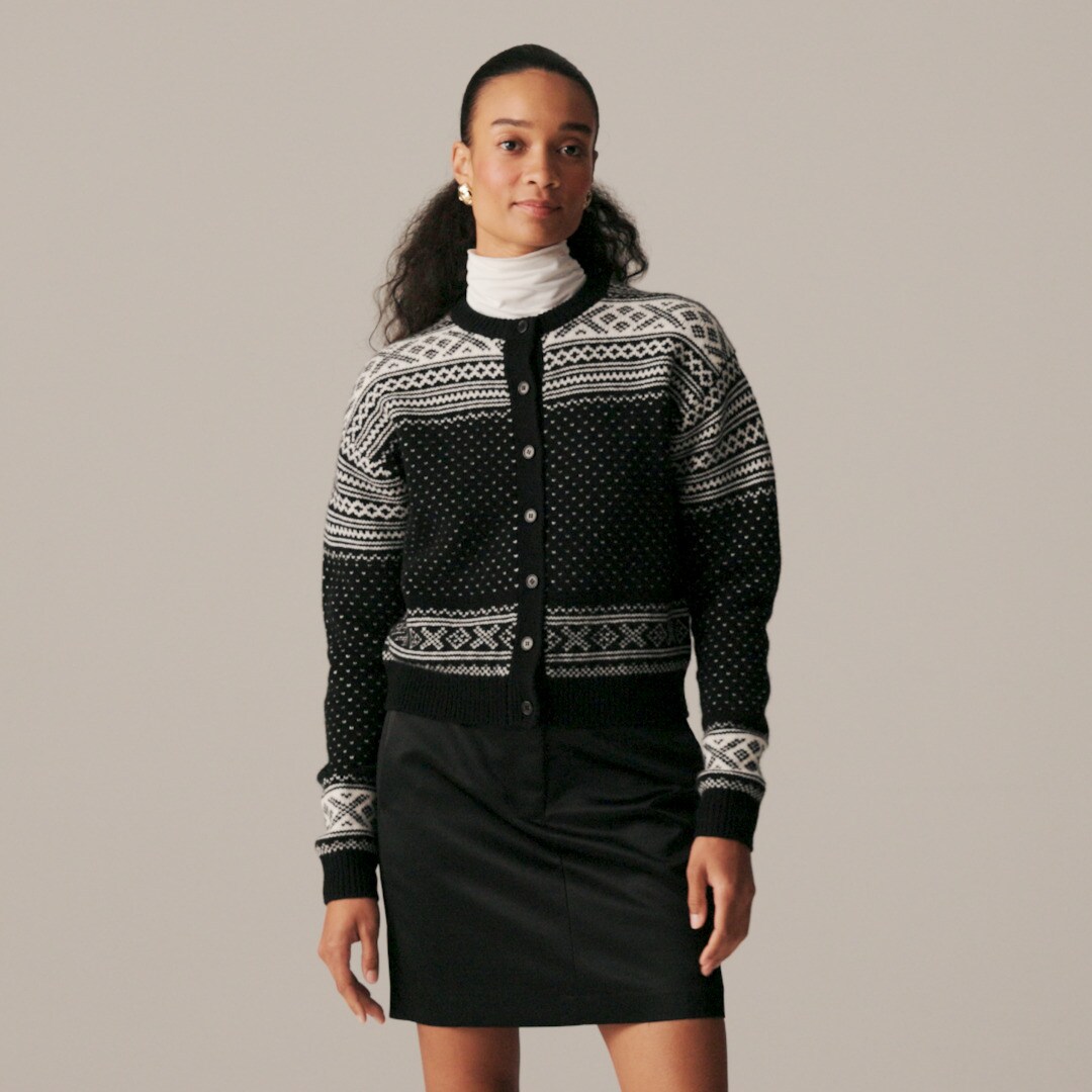 Fair Isle cardigan in vintage wool