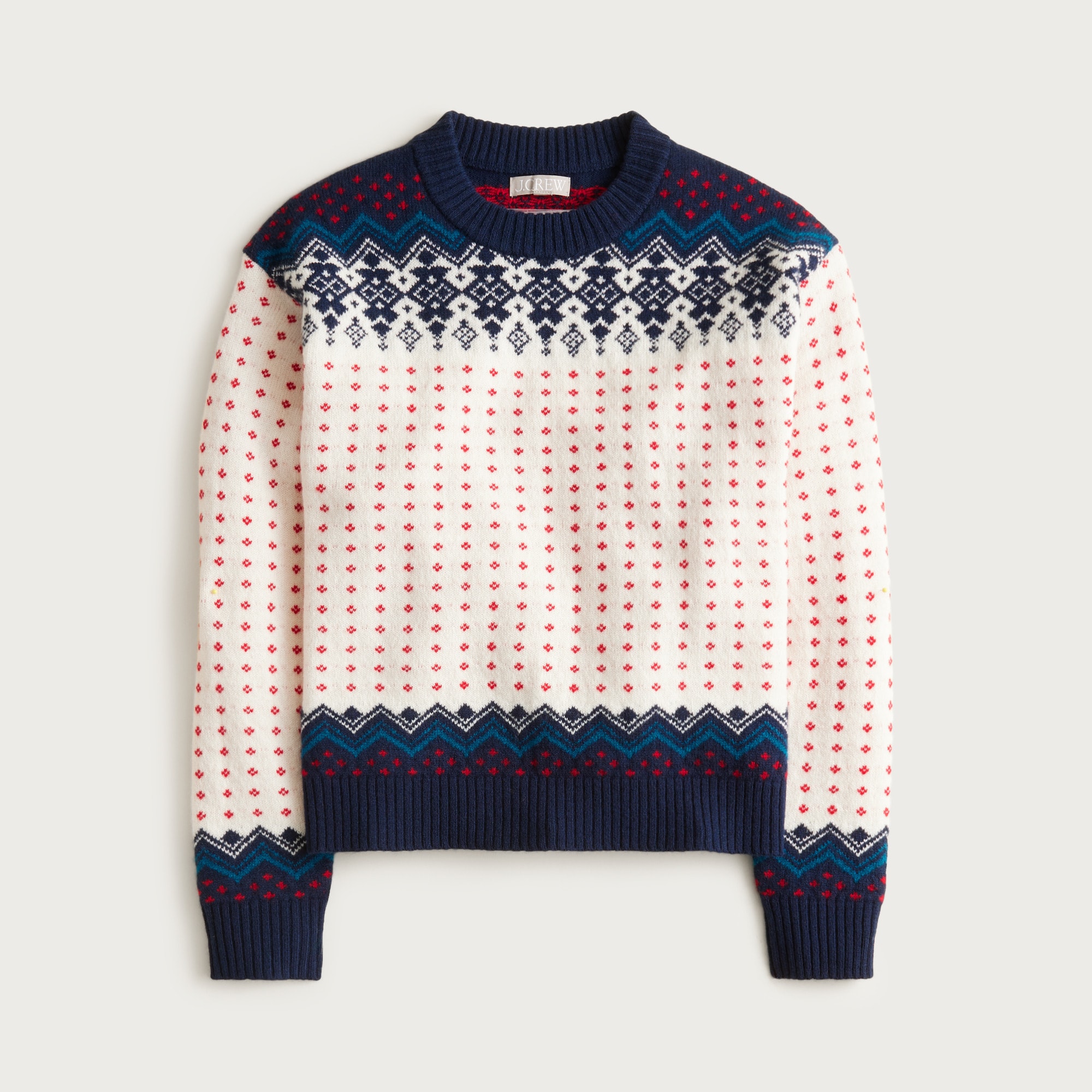  Fair Isle crewneck sweater in vintage wool